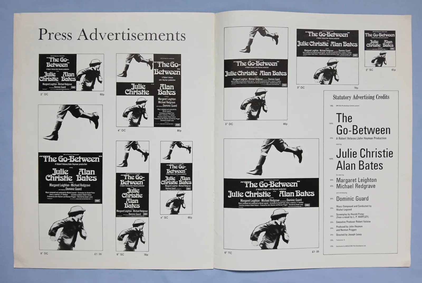 THE GO-BETWEEN (1970)original UK Campaign Press Book - Julie Christie,Alan Bates, изображение 4