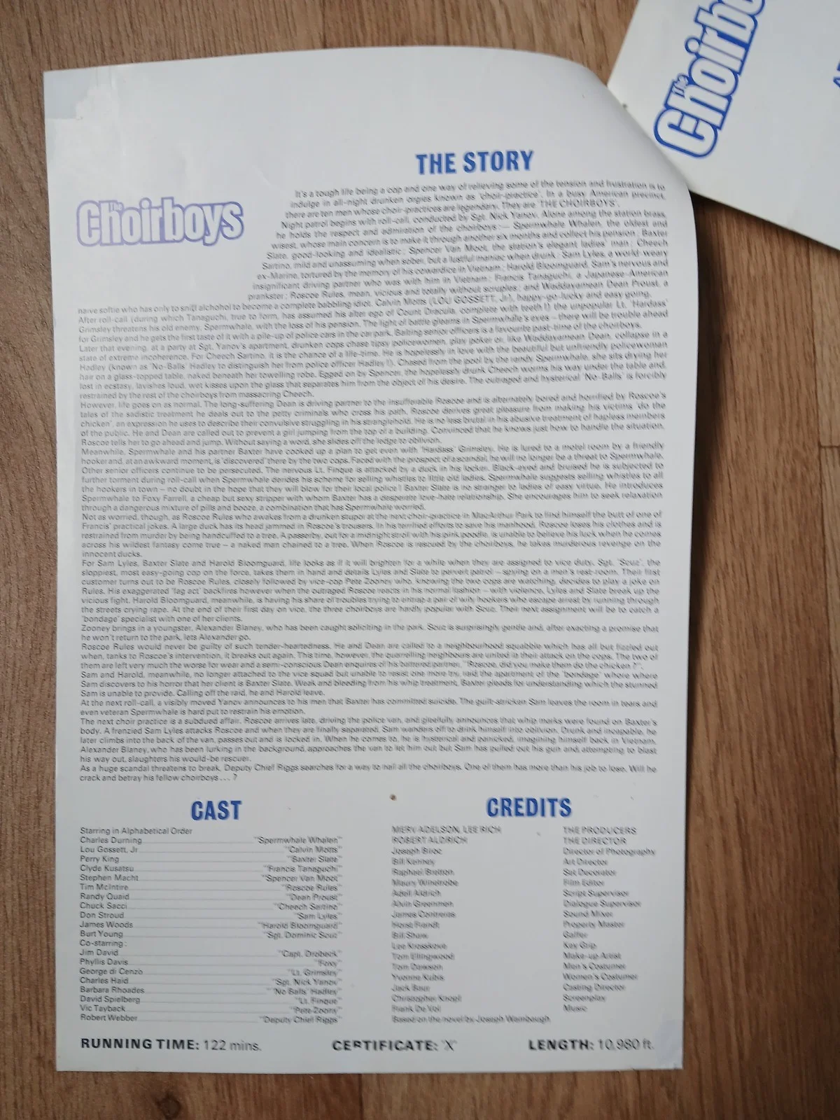 THE CHOIRBOYS (1977) rare original UK Exhibitors Campaign Press Book, изображение 2