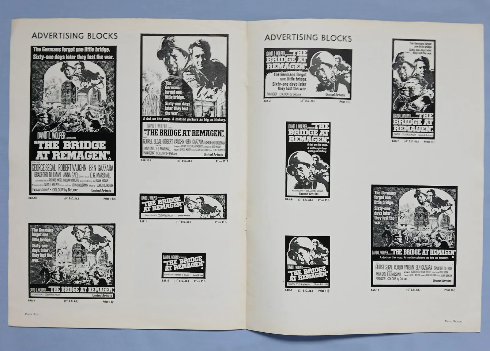 THE BRIDGE AT REMAGEN (1969) rare original UK Exhibitors Campaign Press Book, изображение 5