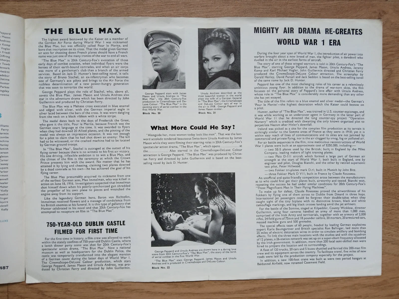 THE BLUE MAX (1966)rare original UK Exhibitors Campaign Press Book -WW1 Aviation, image 3