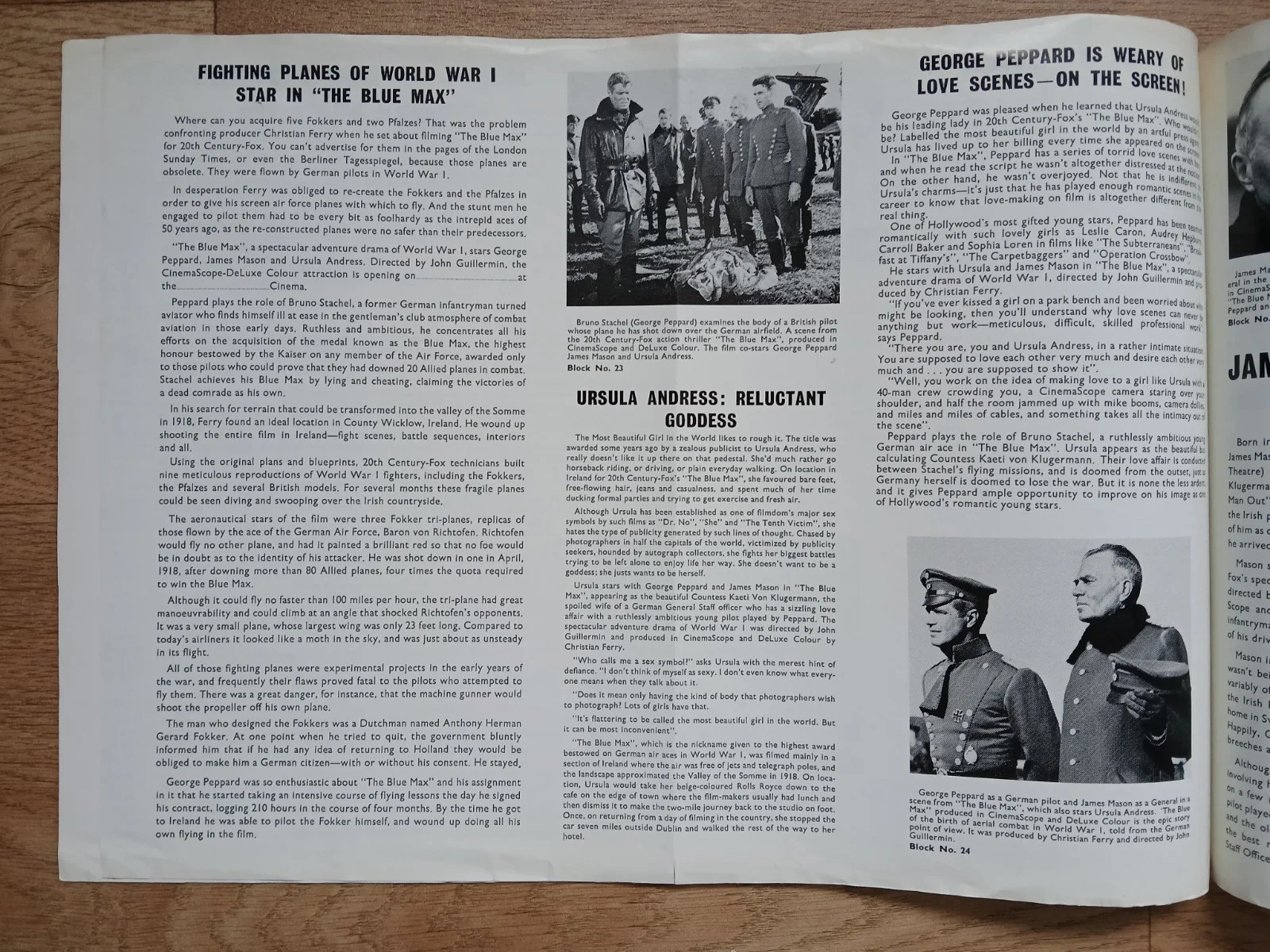 THE BLUE MAX (1966)rare original UK Exhibitors Campaign Press Book -WW1 Aviation, image 5