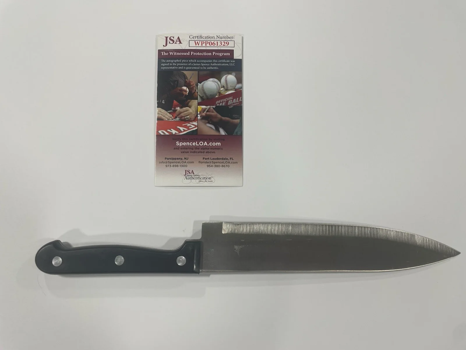 George Wilbur Autographed Kitchen Chef Knife JSA certified Halloween Michael, image 4