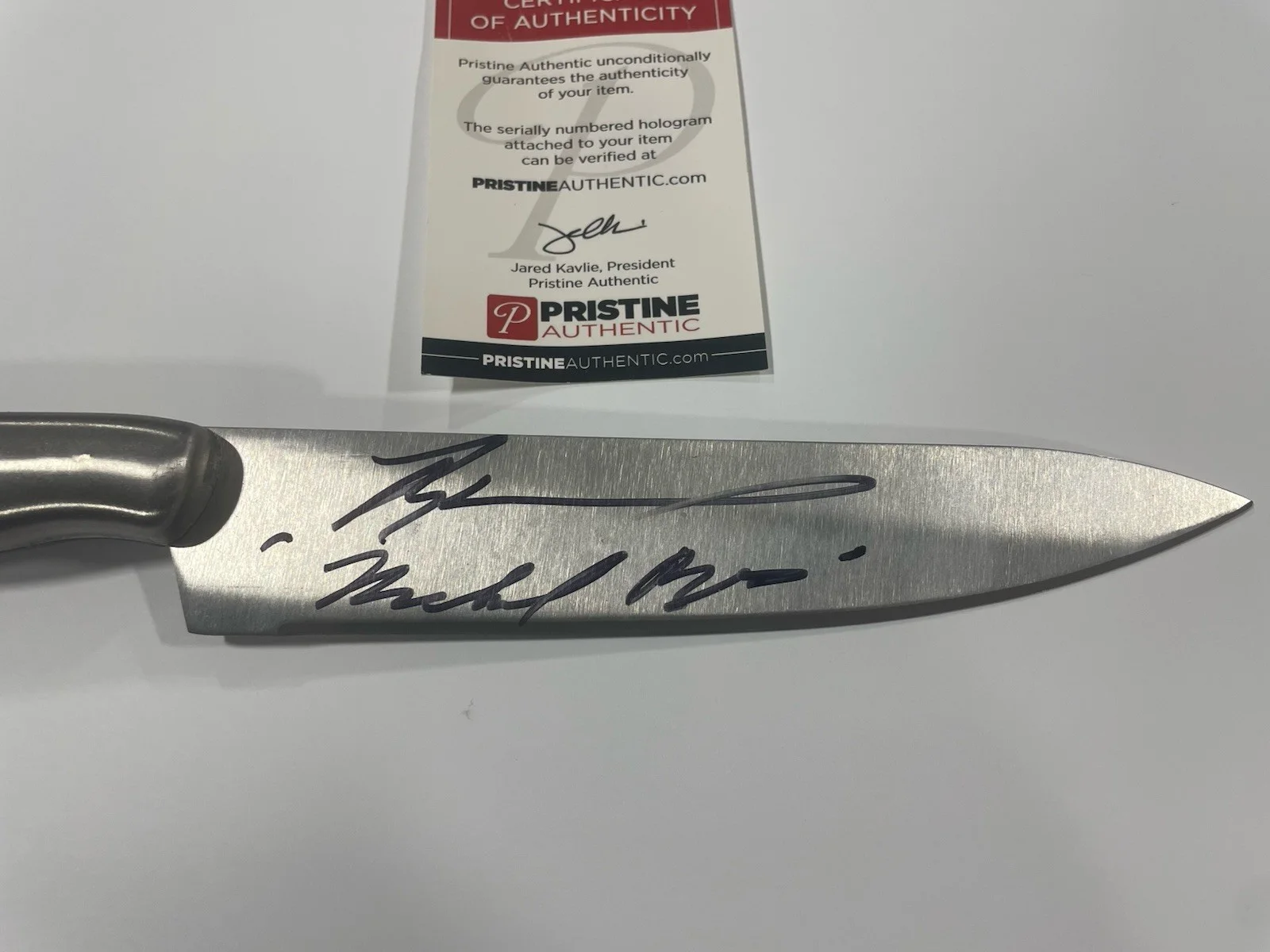 Tyler Mane Signed Auto Kitchen Chef Knife Inscribed Michael Myers Halloween, image 2