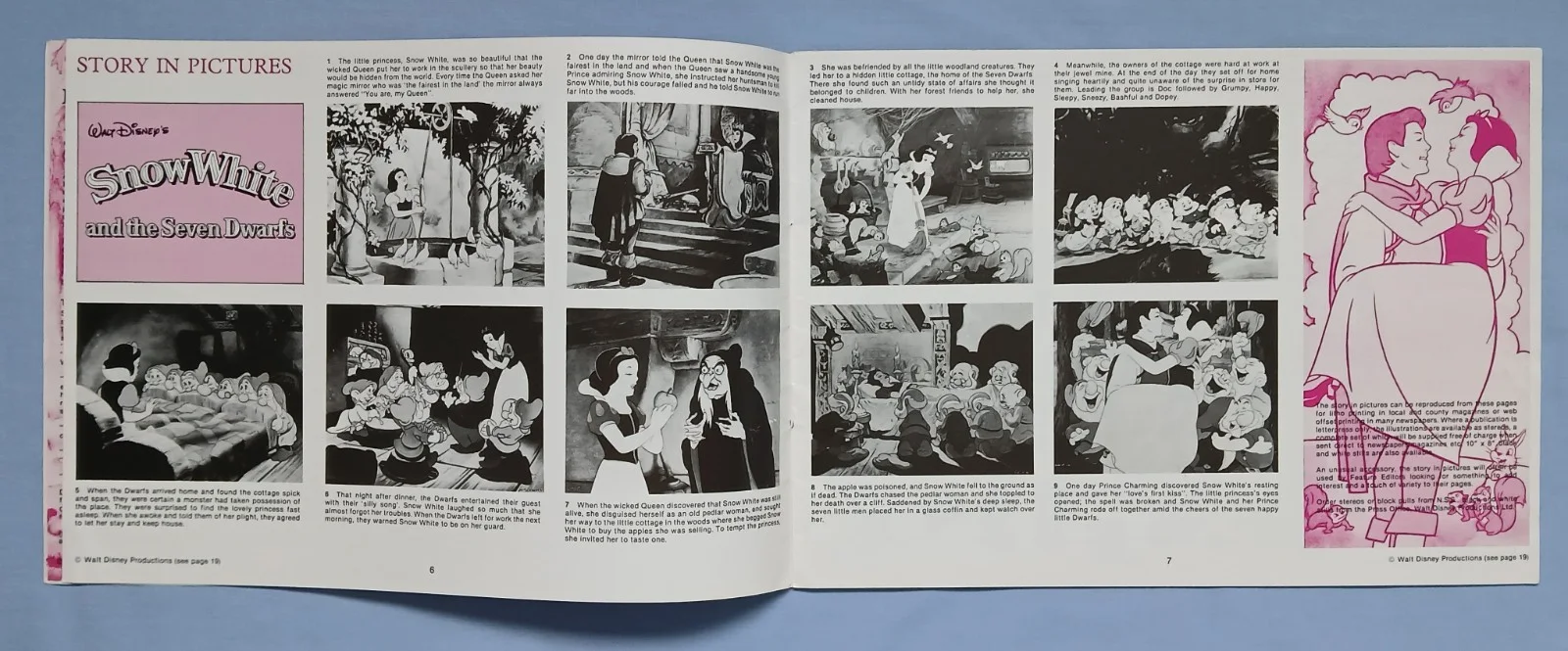 SNOW WHITE AND THE SEVEN DWARFS (1937,RR1980) original UK Campaign Press Book, изображение 3