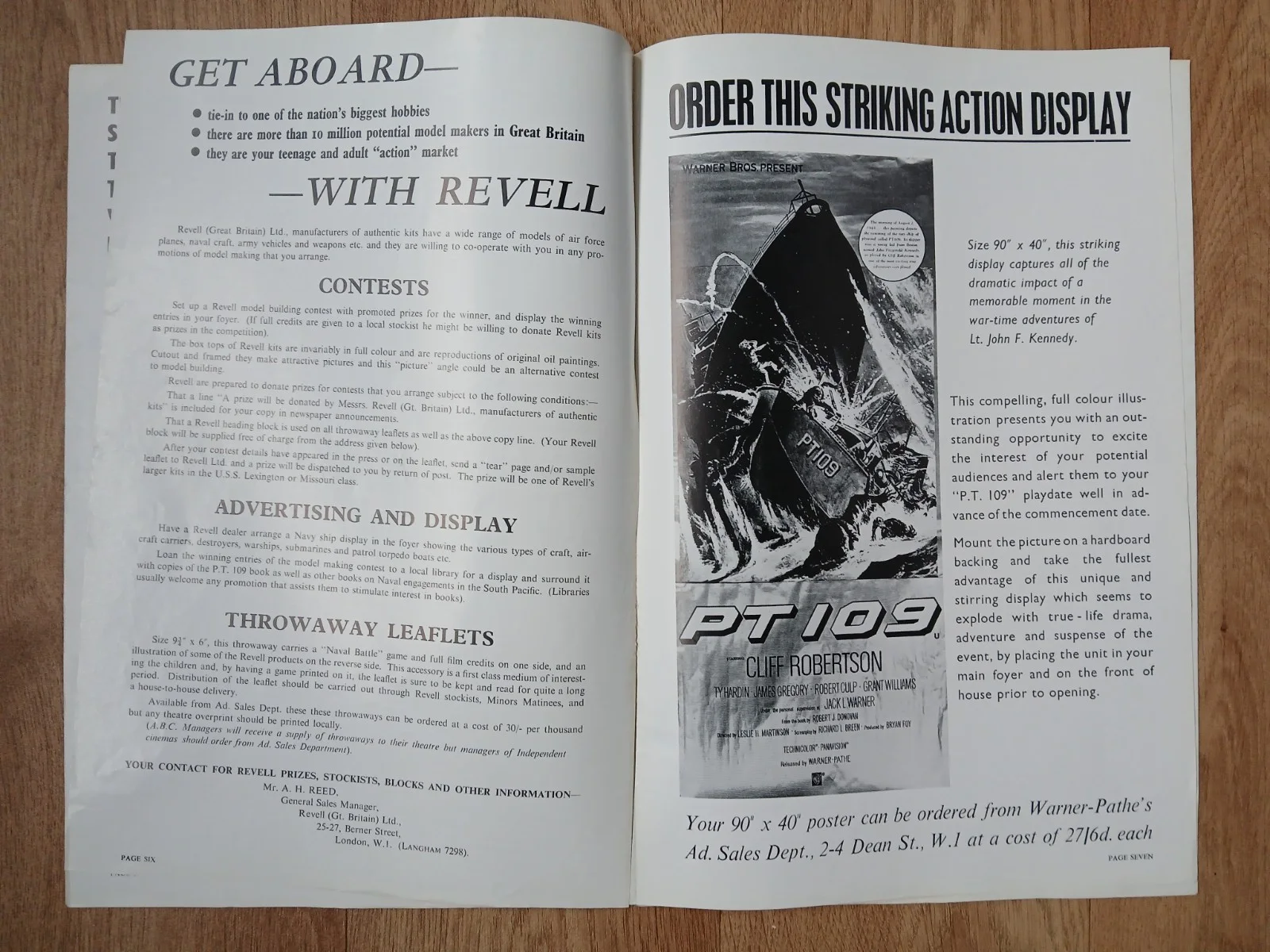 PT 109 (1964) rare original UK Exhibitors Campaign Press Book - John F. Kennedy, изображение 5