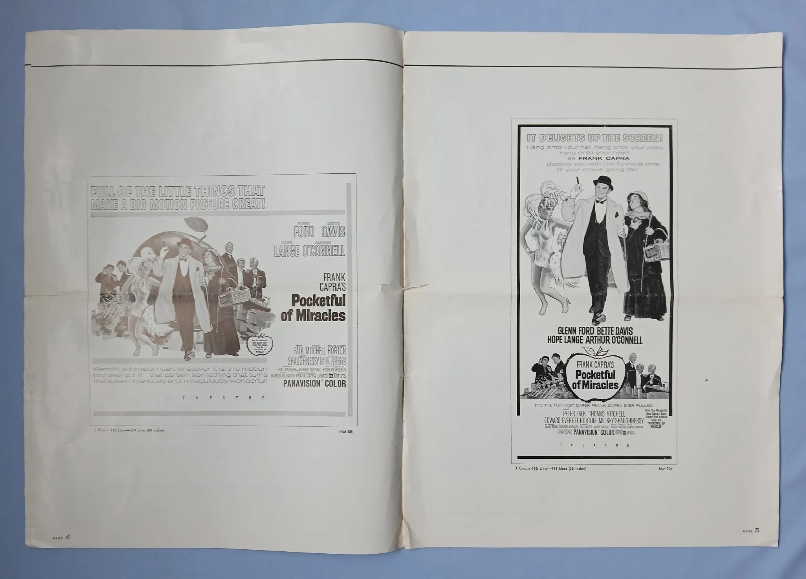 POCKETFUL OF MIRACLES (1961) rare original UK Campaign Press Book - Frank Capra, image 5