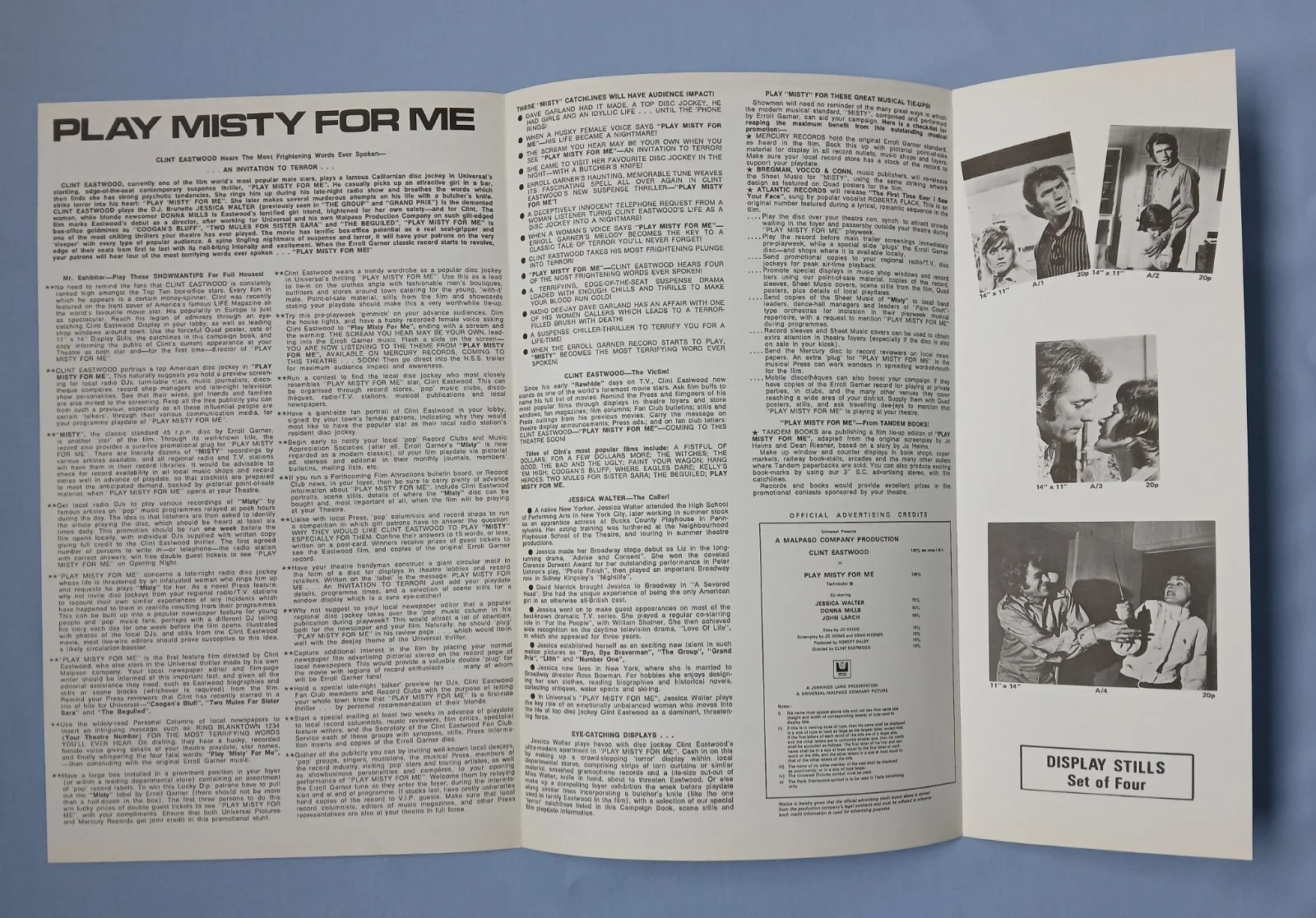 PLAY MISTY FOR ME (1971) rare orig UK Exhibitors Campaign Press Book - Eastwood, изображение 4
