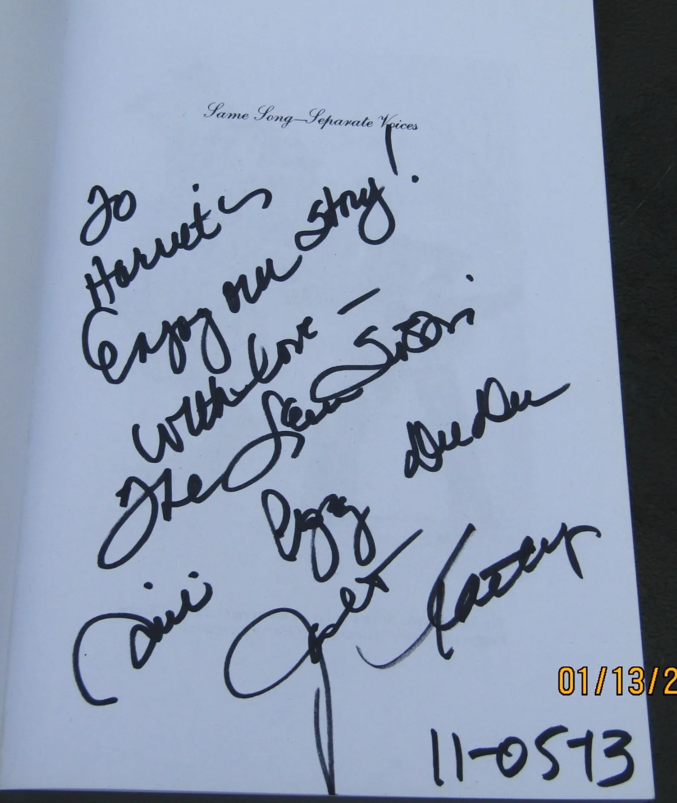1995 THE LENNON SISTERS Same Song - Seperate Voices Revised Edition AUTOGRAPHED, image 2