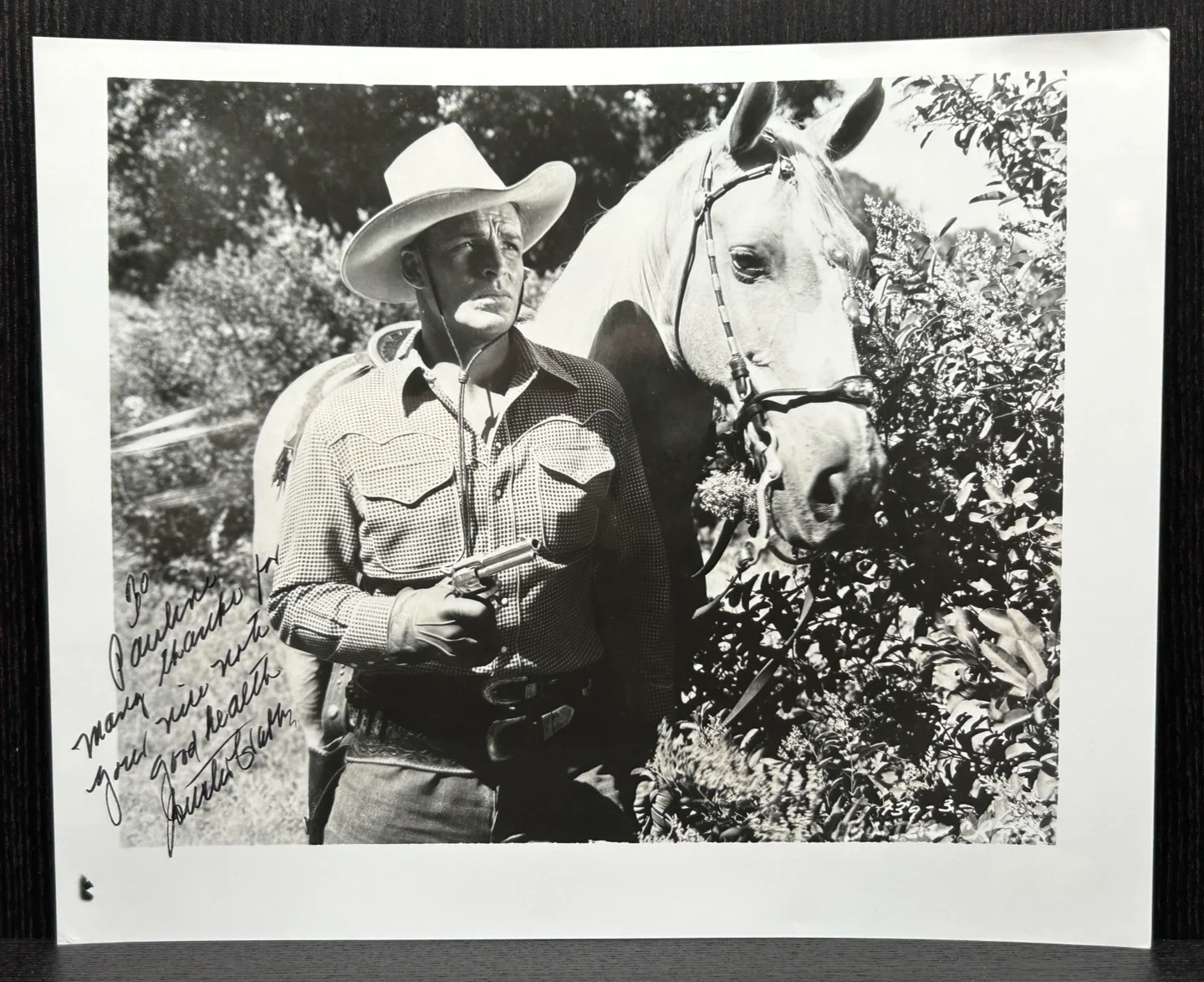Buster Crabbe — *** BUSTER CRABBE HAND SIGNED PHOTO *** JSA COA Autograph FLASH GORDON, WESTERNS, image 2