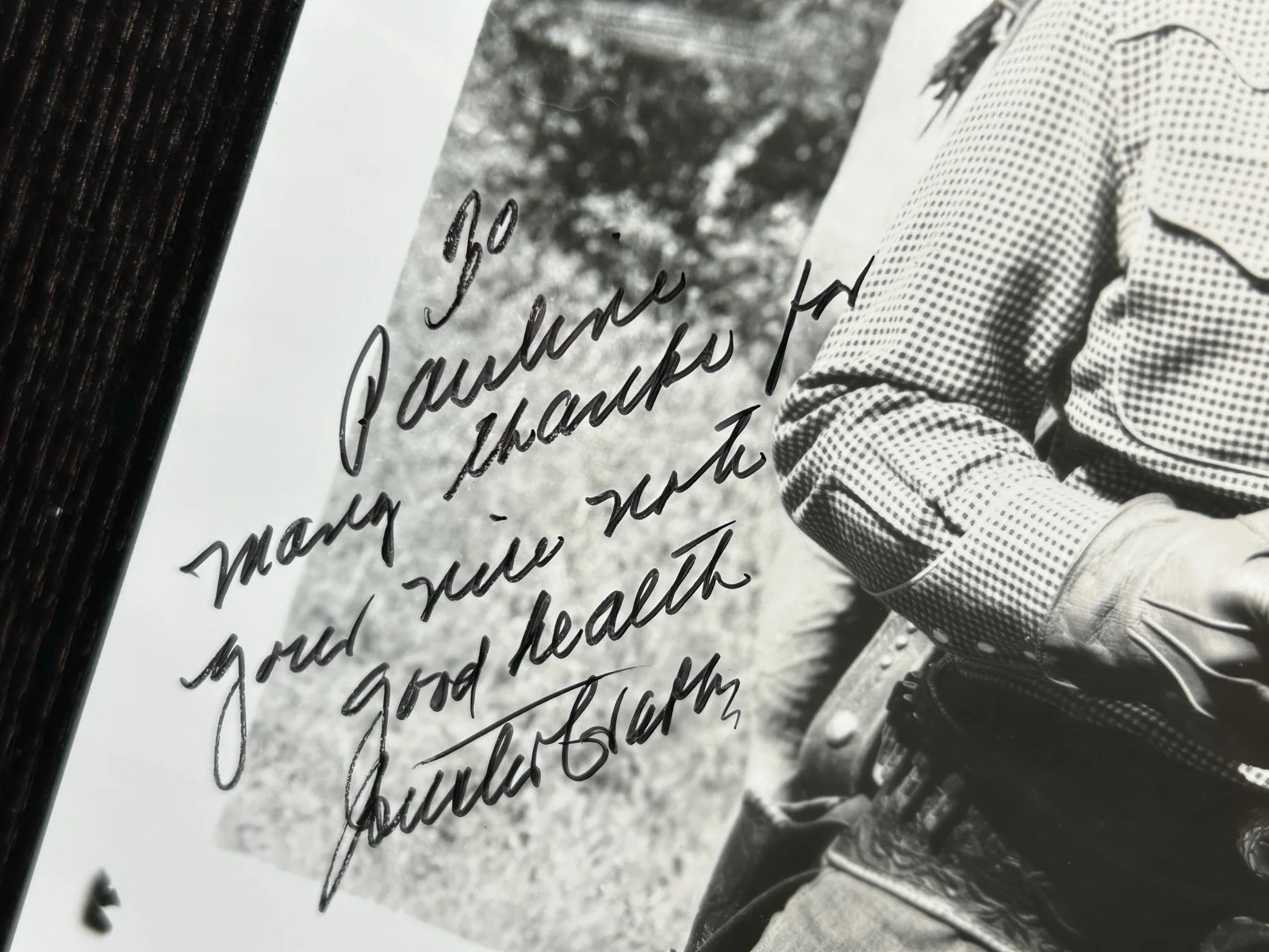 Buster Crabbe — *** BUSTER CRABBE HAND SIGNED PHOTO *** JSA COA Autograph FLASH GORDON, WESTERNS, image 3