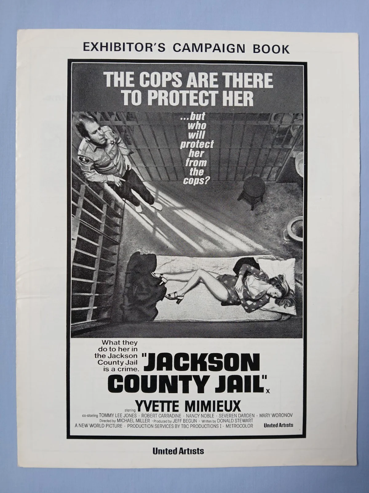 JACKSON COUNTY JAIL (1976) original UK Campaign Press Book - Yvette Mimieux, image 2
