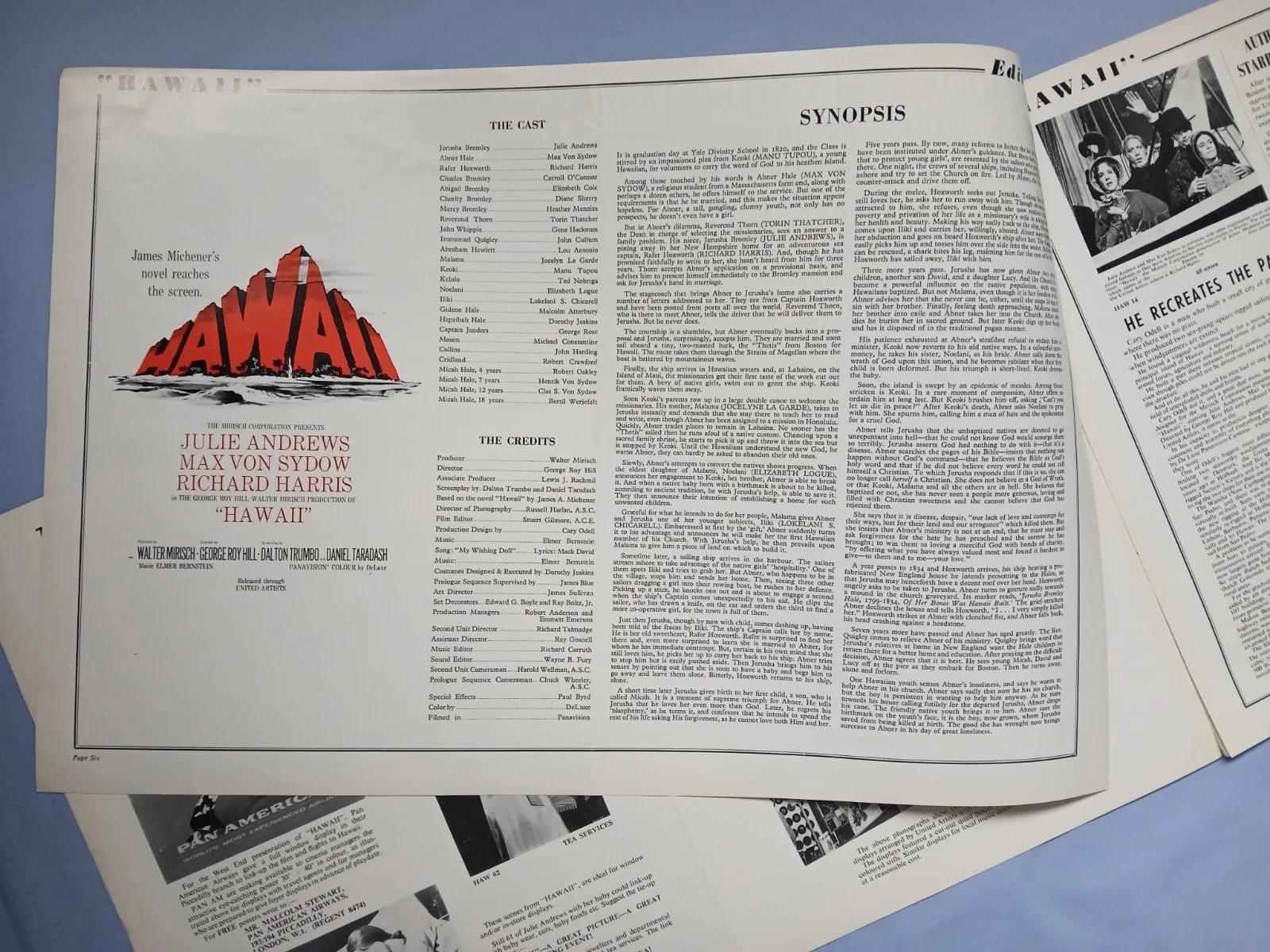 HAWAII (1966) original UK Campaign Press Book - Julie Andrews, Max Von Sydow, image 4