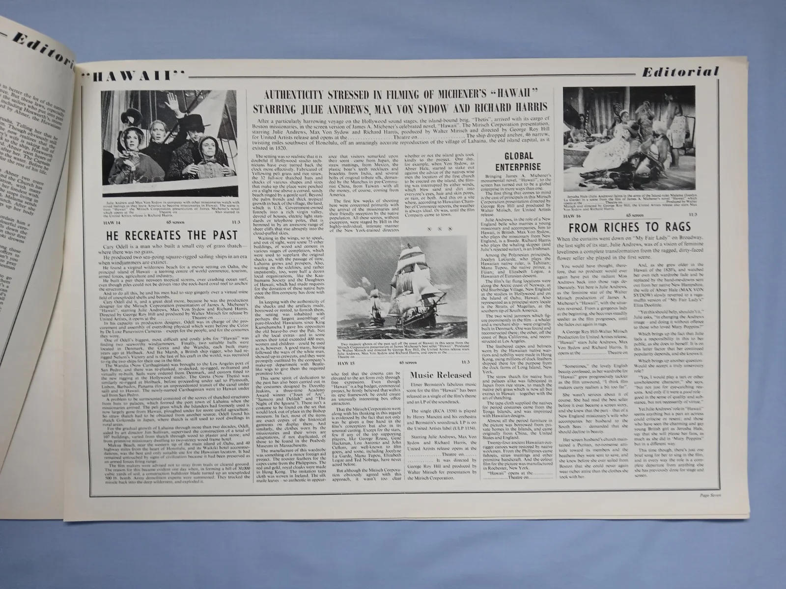 HAWAII (1966) original UK Campaign Press Book - Julie Andrews, Max Von Sydow, image 5