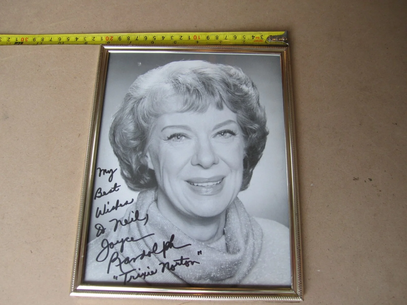 Joyce Randolph — Joyce Randolph Inscribed Trixie Norton Autographed Signed 8x10 Photo, изображение 2