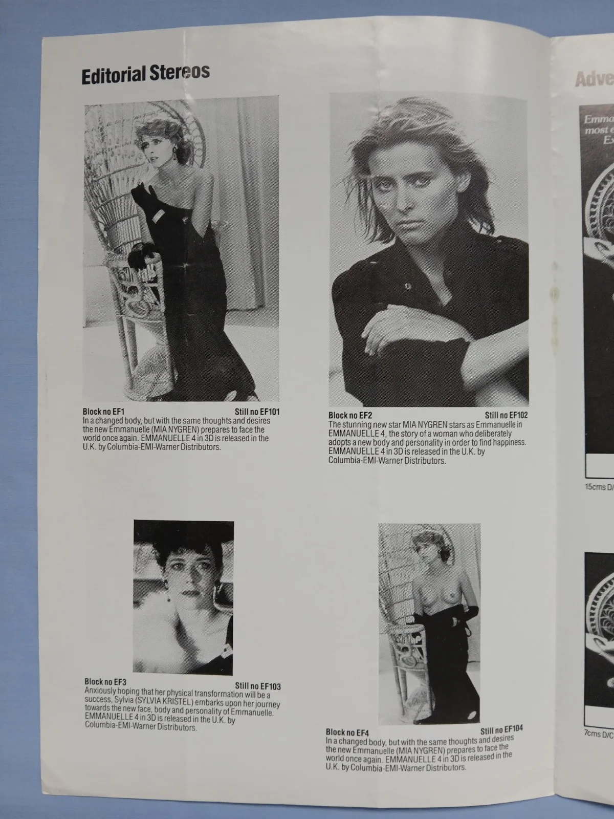 EMMANUELLE 4 (1984) original UK Campaign Press Book - Sylvia Kristel, Mia Nygren, изображение 4