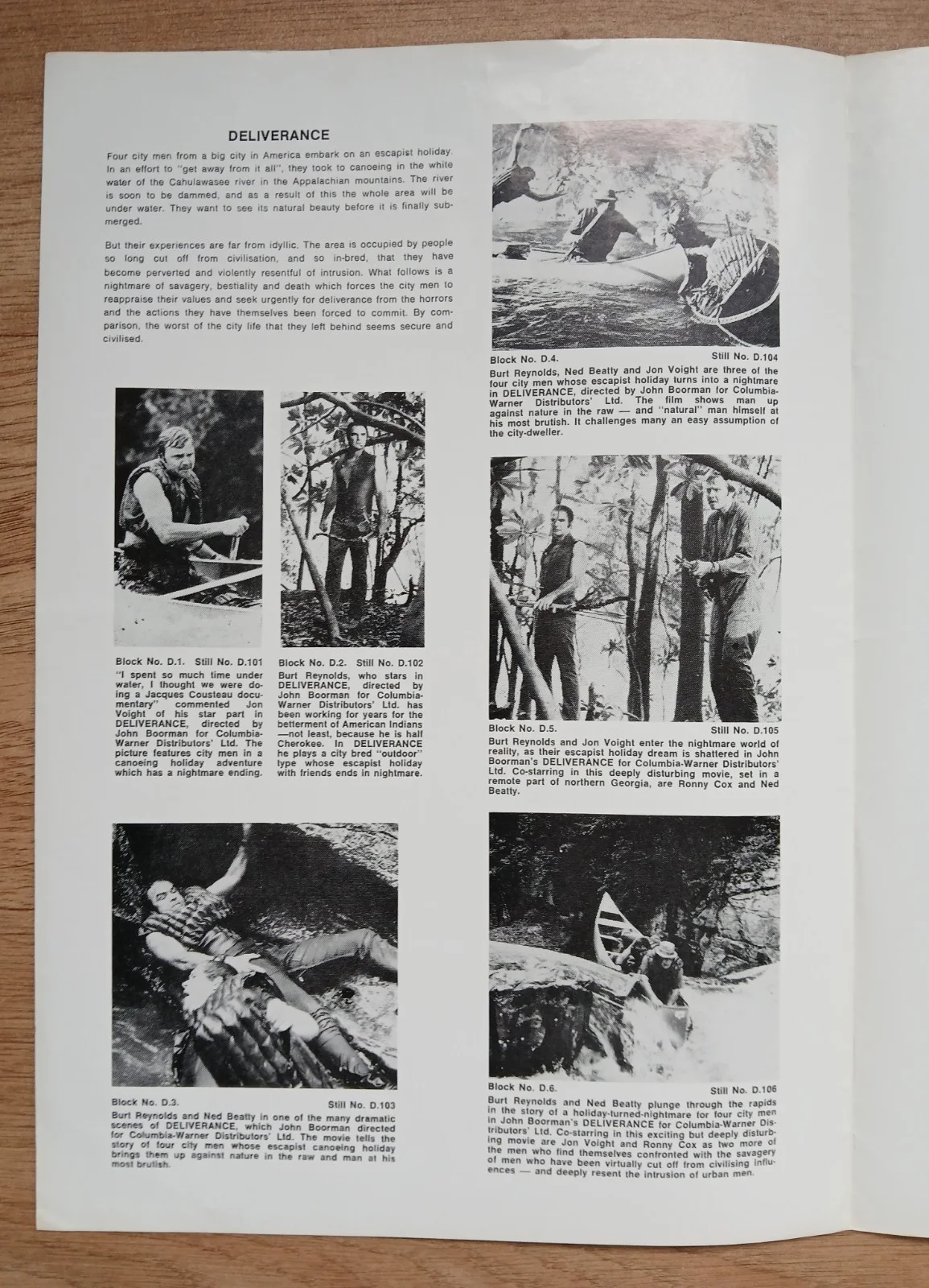 DELIVERANCE (1972) original UK Campaign Press Book - Jon Voight, Burt Reynolds, image 4