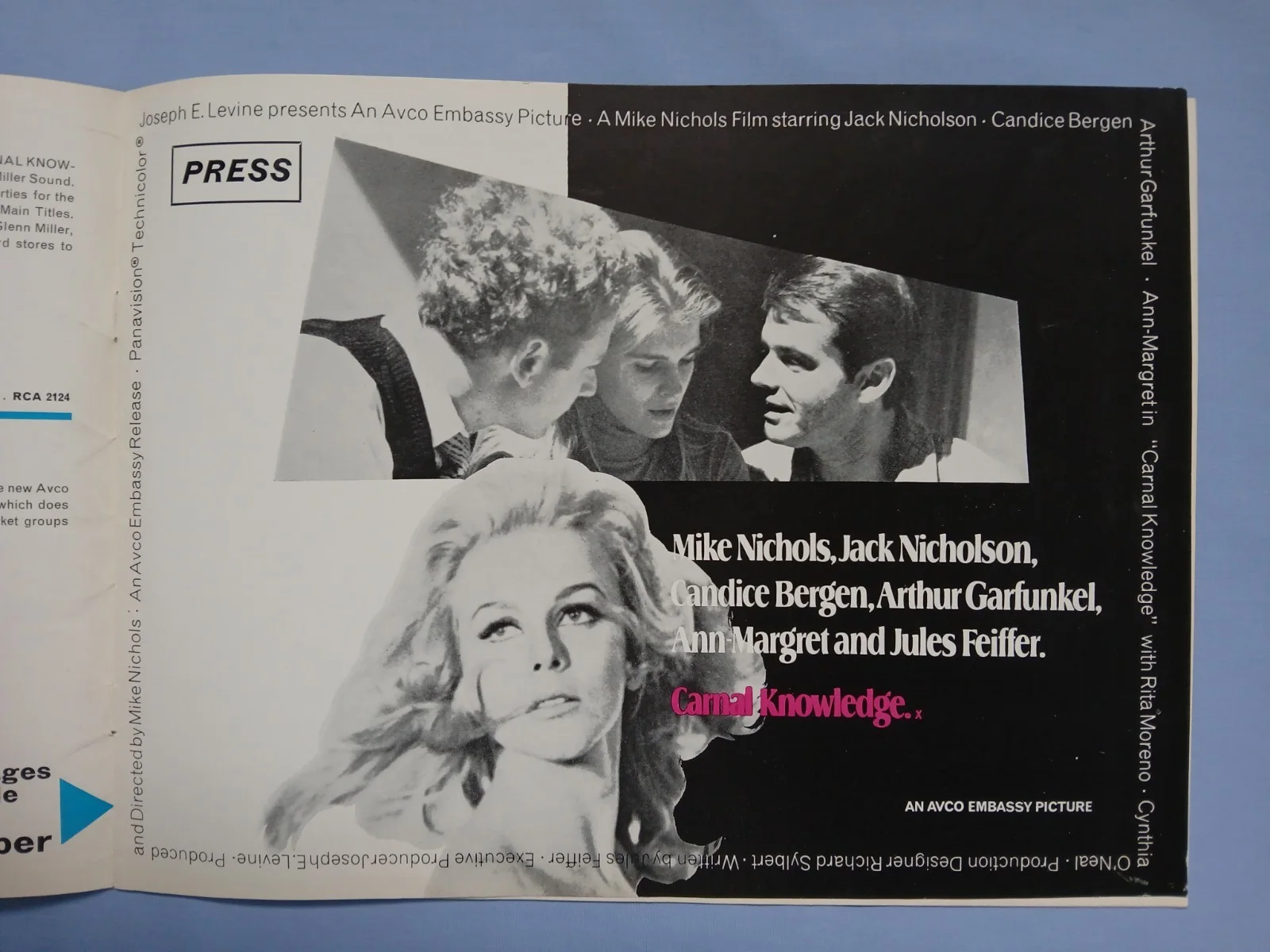 CARNAL KNOWLEDGE (1971) rare original UK Exhibitors Campaign Press Book, image 3