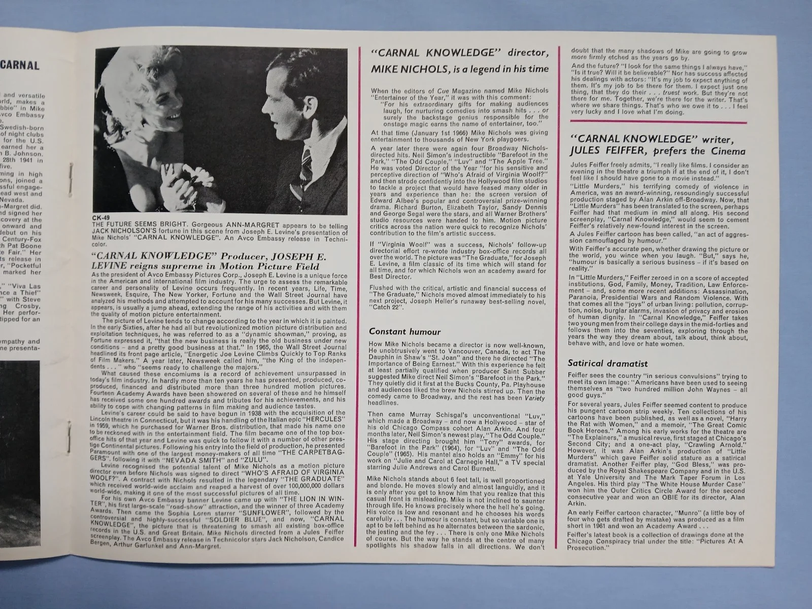 CARNAL KNOWLEDGE (1971) rare original UK Exhibitors Campaign Press Book, image 5