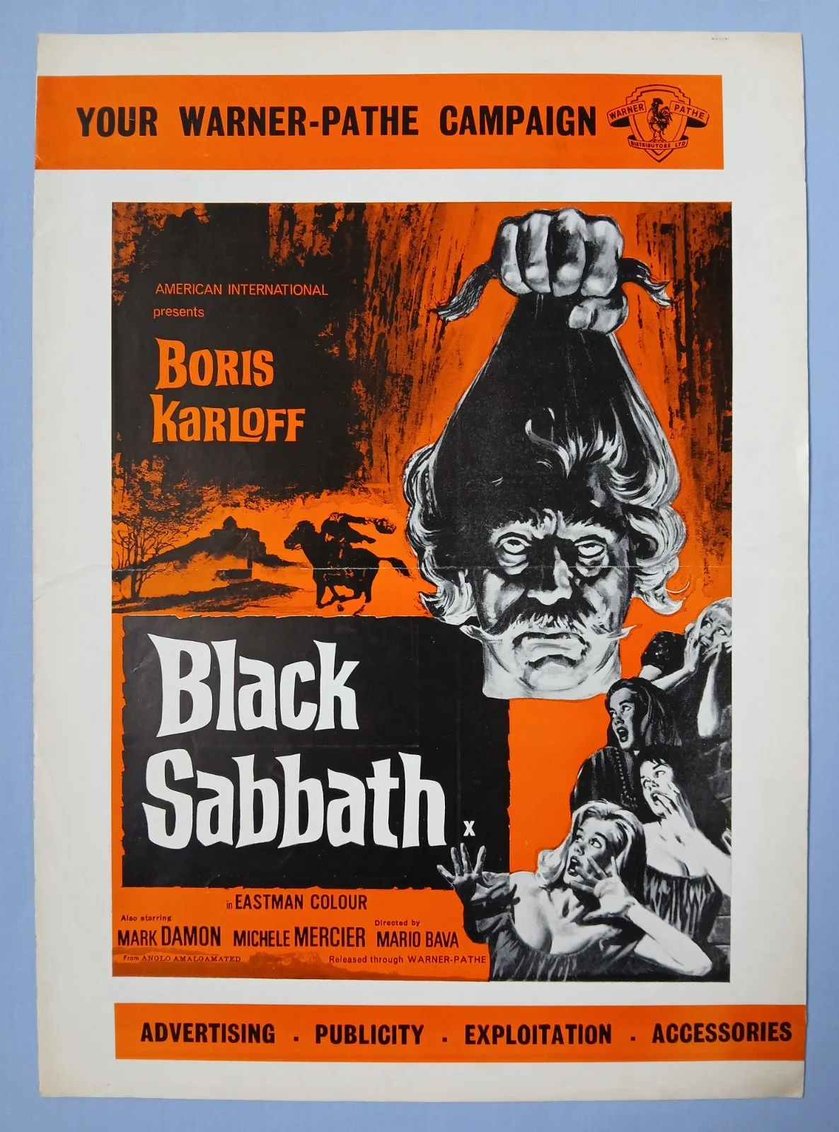BLACK SABBATH (1963) original UK Campaign Press Book - Mario Bava, Boris Karloff, изображение 2
