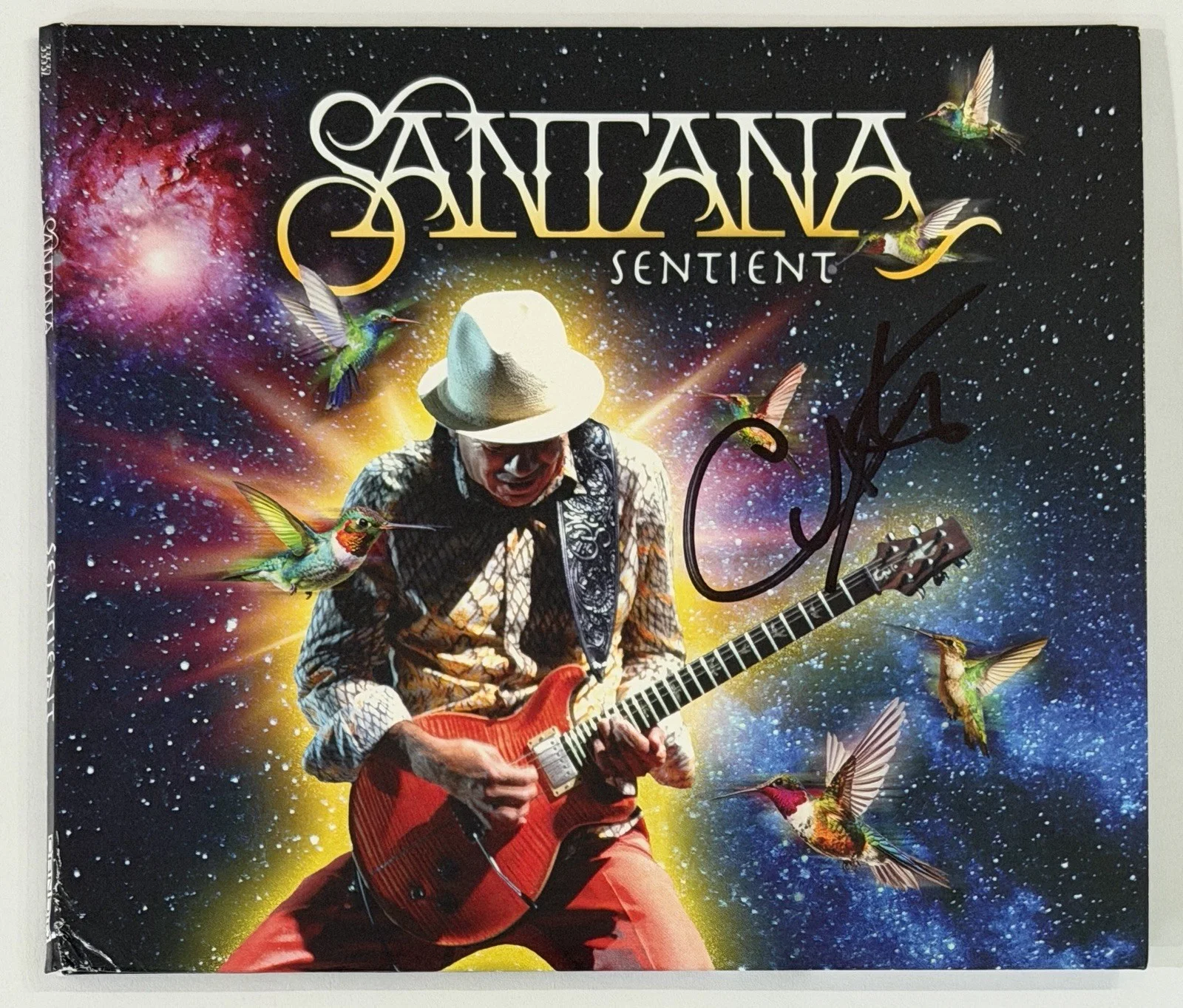 Carlos Santana SIGNED Sentient Cover & CD PSA DNA COA Autograph Guitar Legend, изображение 3