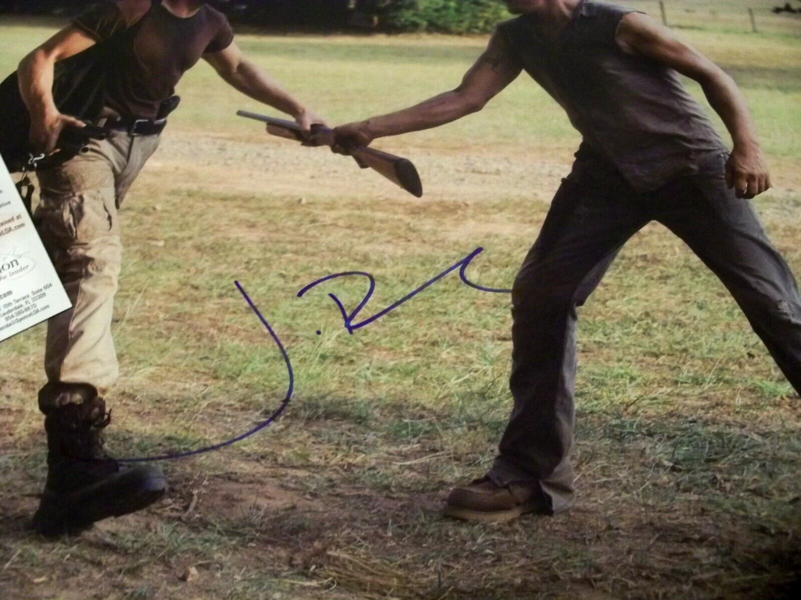 Jon Bernthal — Jon Bernthal - The Walking Dead 16x20 Photo Signed JSA COA (Shane & Daryl pic), image 2