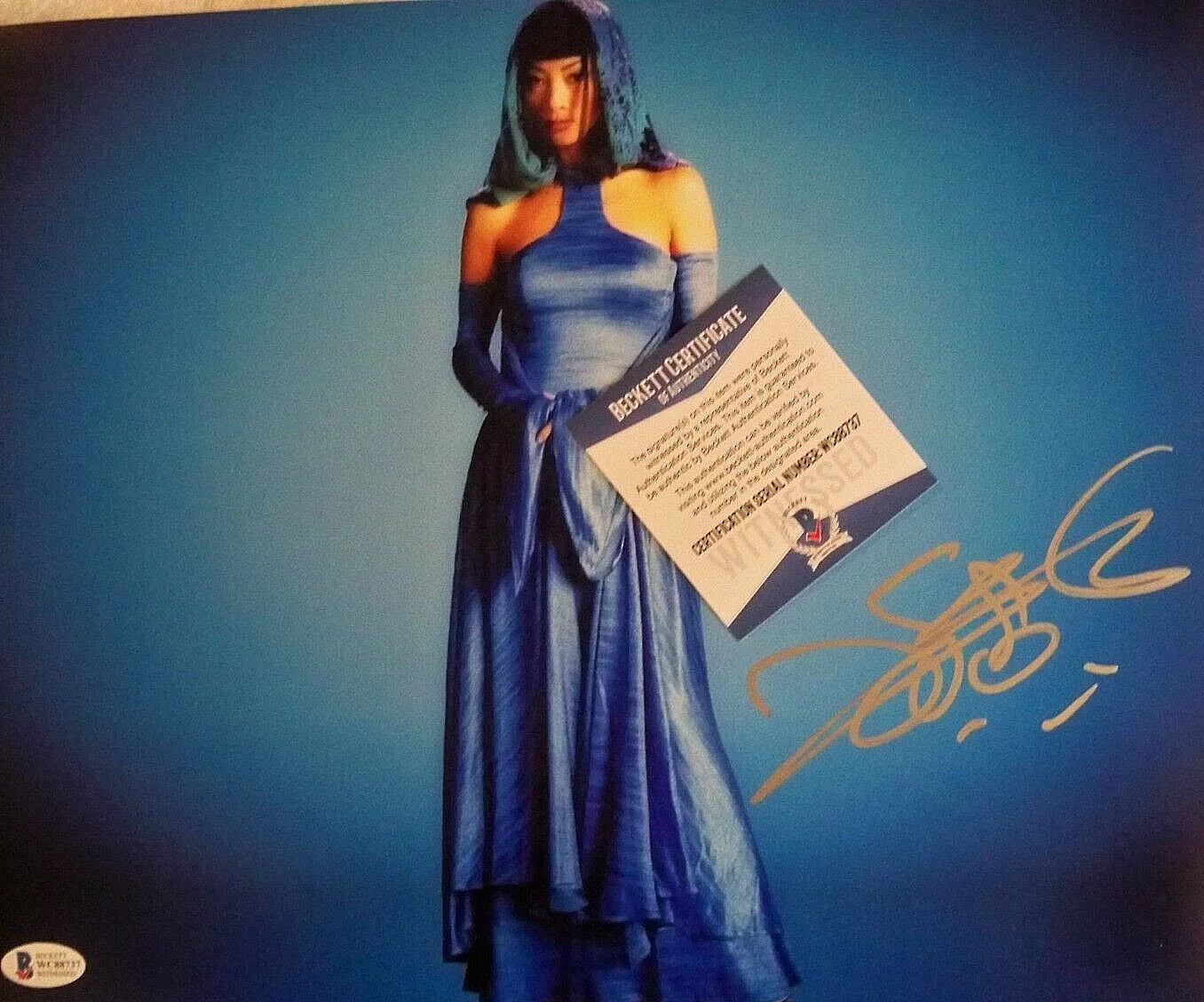 Bai Ling — BAI LING Signed 11x14 Photo BAS Witness Cert The Crow Playboy Star Wars Beckett, изображение 2