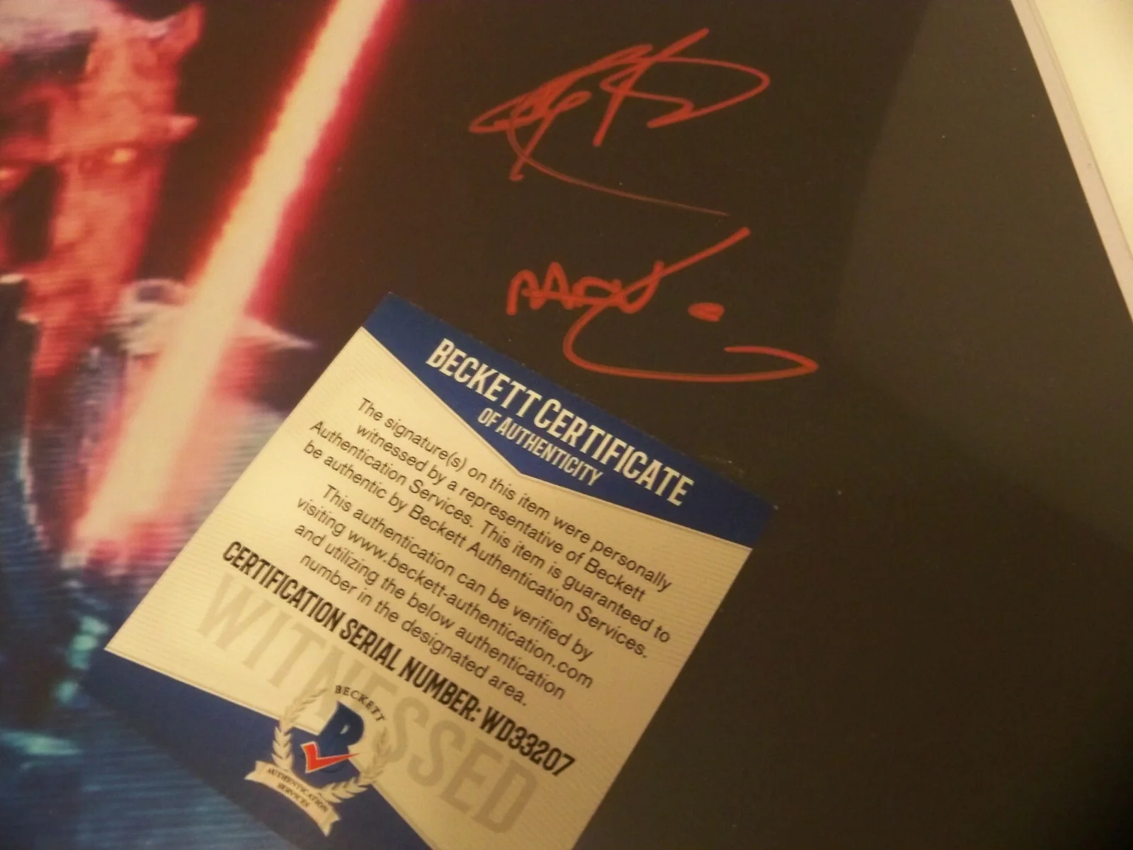 Ray Park — RAY PARK - DARTH MAUL / CRIMSON DAWN - Signed 11x14 Star Wars BAS CERT SOLO, image 2