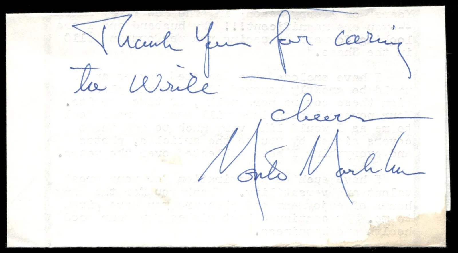 Actor Monte Markham Letter & First 1st Day Cover Signed Auto -Vintage Autograph, изображение 2