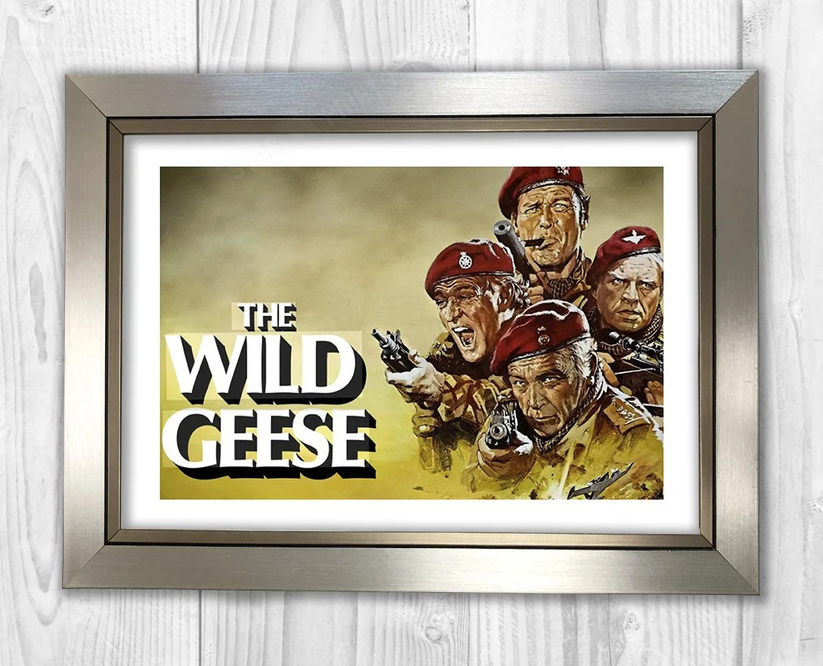 The Wild Geese 1 A4 mounted film poster with choice of frame, изображение 3