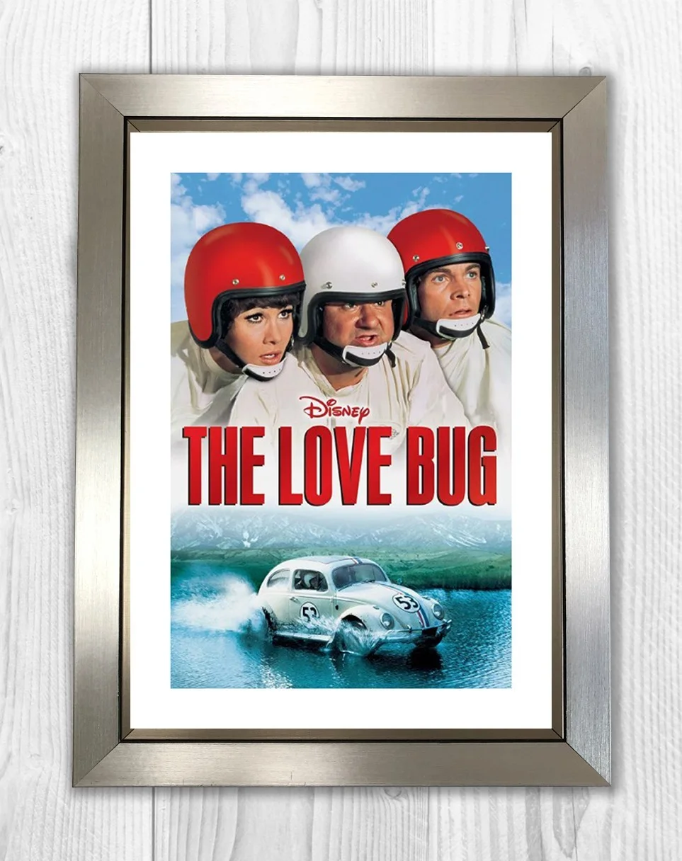 The Love Bug Herbie Film mounted A4 poster with choice of frame, image 3