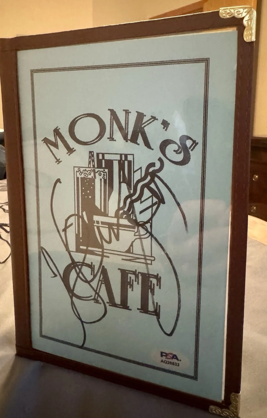 Jerry Seinfeld — Jerry Seinfeld Signed Autographed Monk's Menu Prop "SEINFELD" (PSA/DNA), image 2