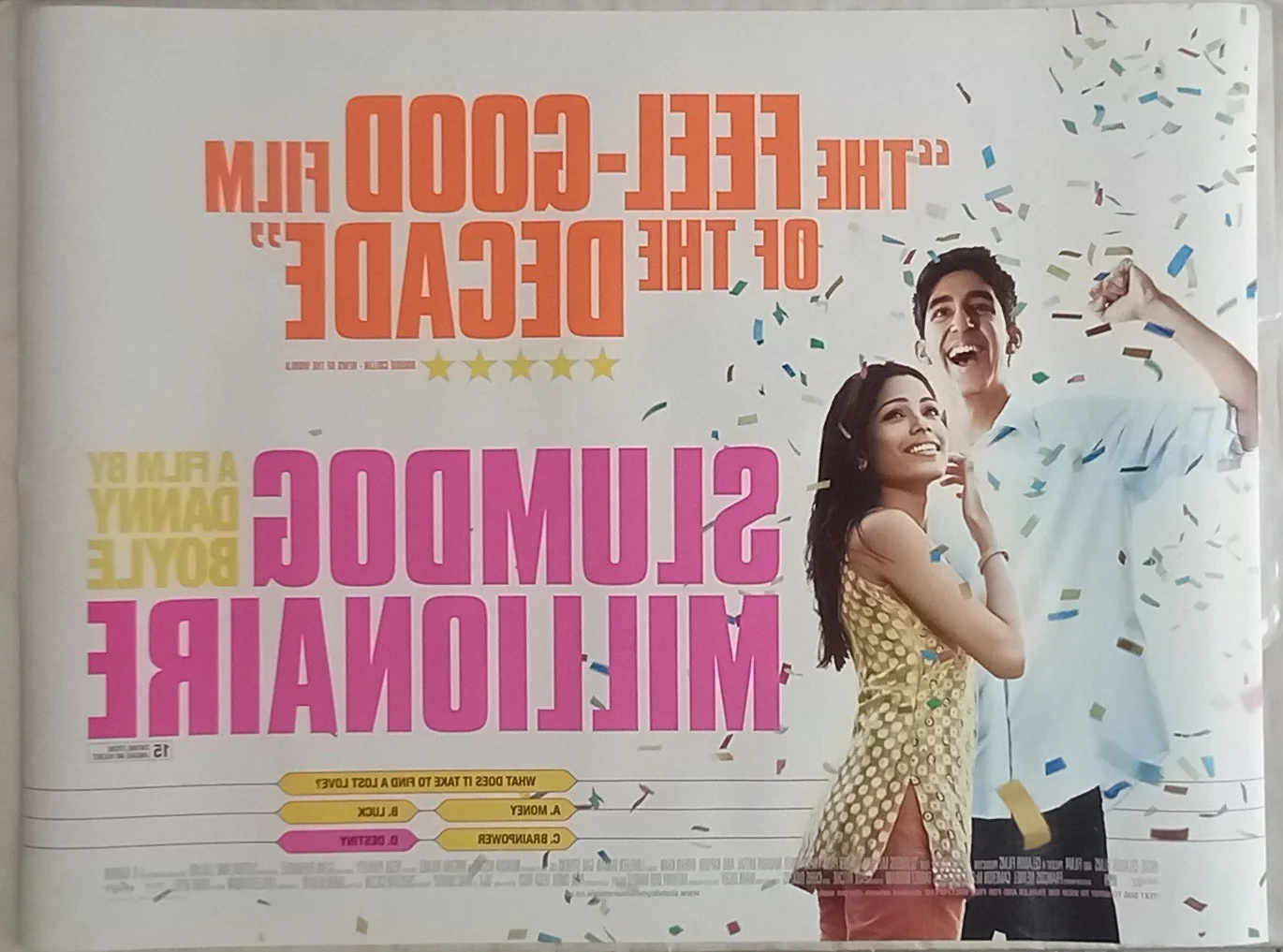 Slumdog Millionaire (2008) D/S UK Quad Poster, Danny Boyle, image 3