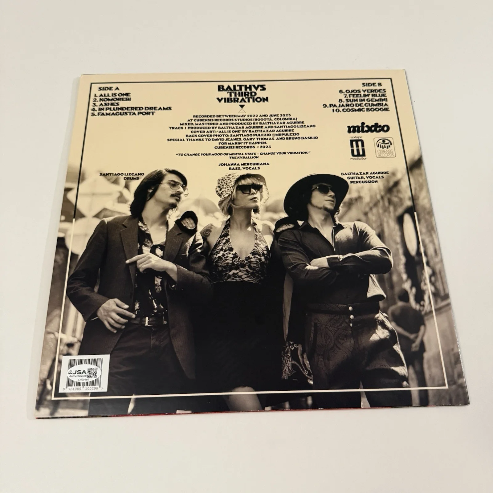 BALTHVS SIGNED THIRD VIBRATION VINYL RECORD AUTOGRAPHED JSA COA, image 4