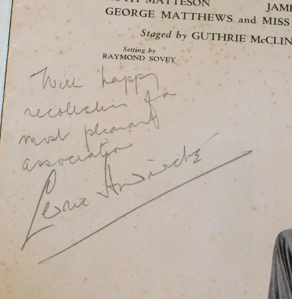 Katharine Cornell, Cedric Hardwicke — ANTIGONE & THE TYRANT PROGRAM - SIGNED by KATHARINE CORNELL & CEDRIC HARDWICKE, image 4