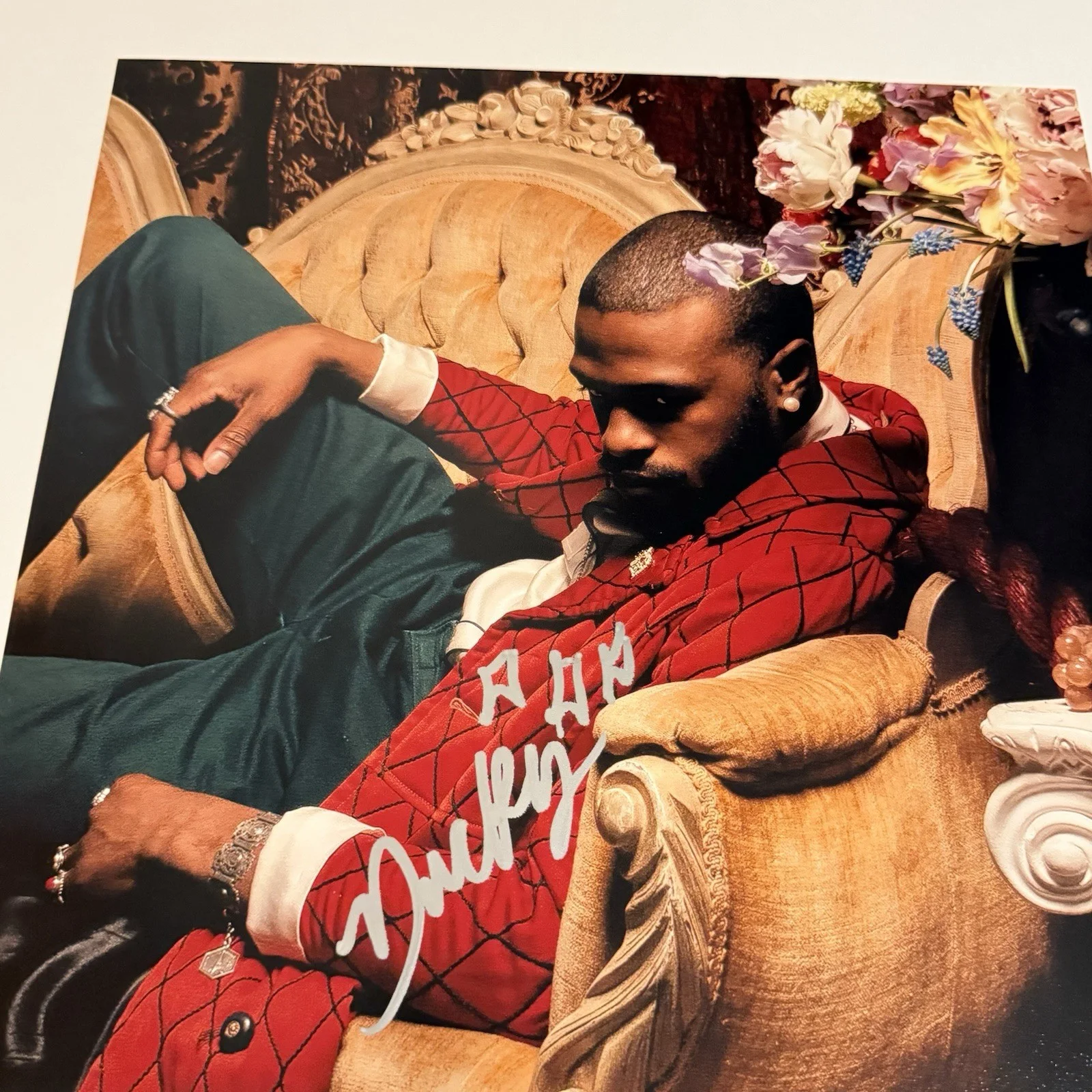 DUCKWRTH SIGNED THE FALLING MAN 12x12 PHOTO WITH JSA COA, image 2