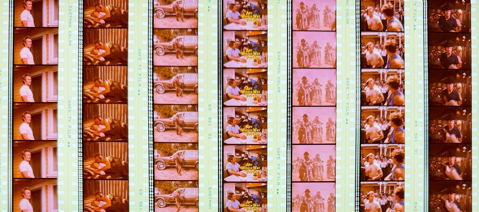 Any Which Way You Can (1980) Very Rare Unmounted Genuine 35mm Film Cells, изображение 4