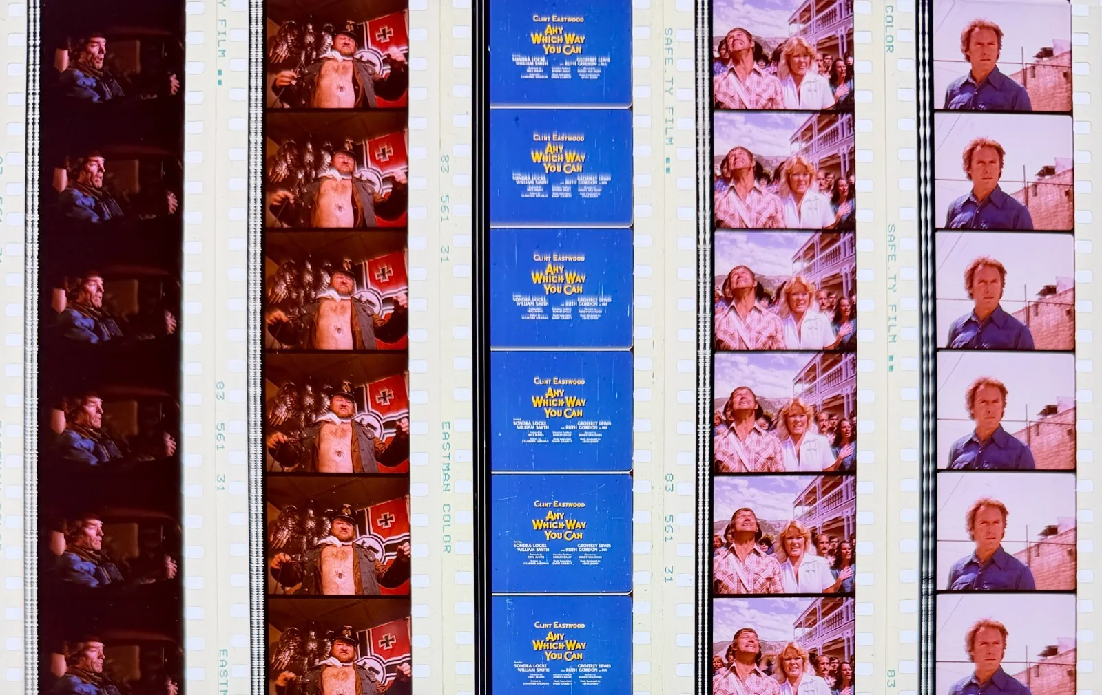 Any Which Way You Can (1980) Very Rare Unmounted Genuine 35mm Film Cells, изображение 5