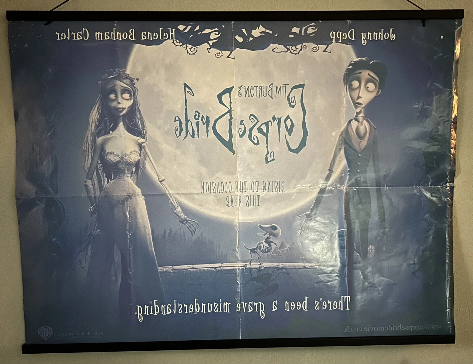 Tim Burton's The Corpse Bride, Original, 30"x40" UK Quad Poster, 2005. Post incl, image 2