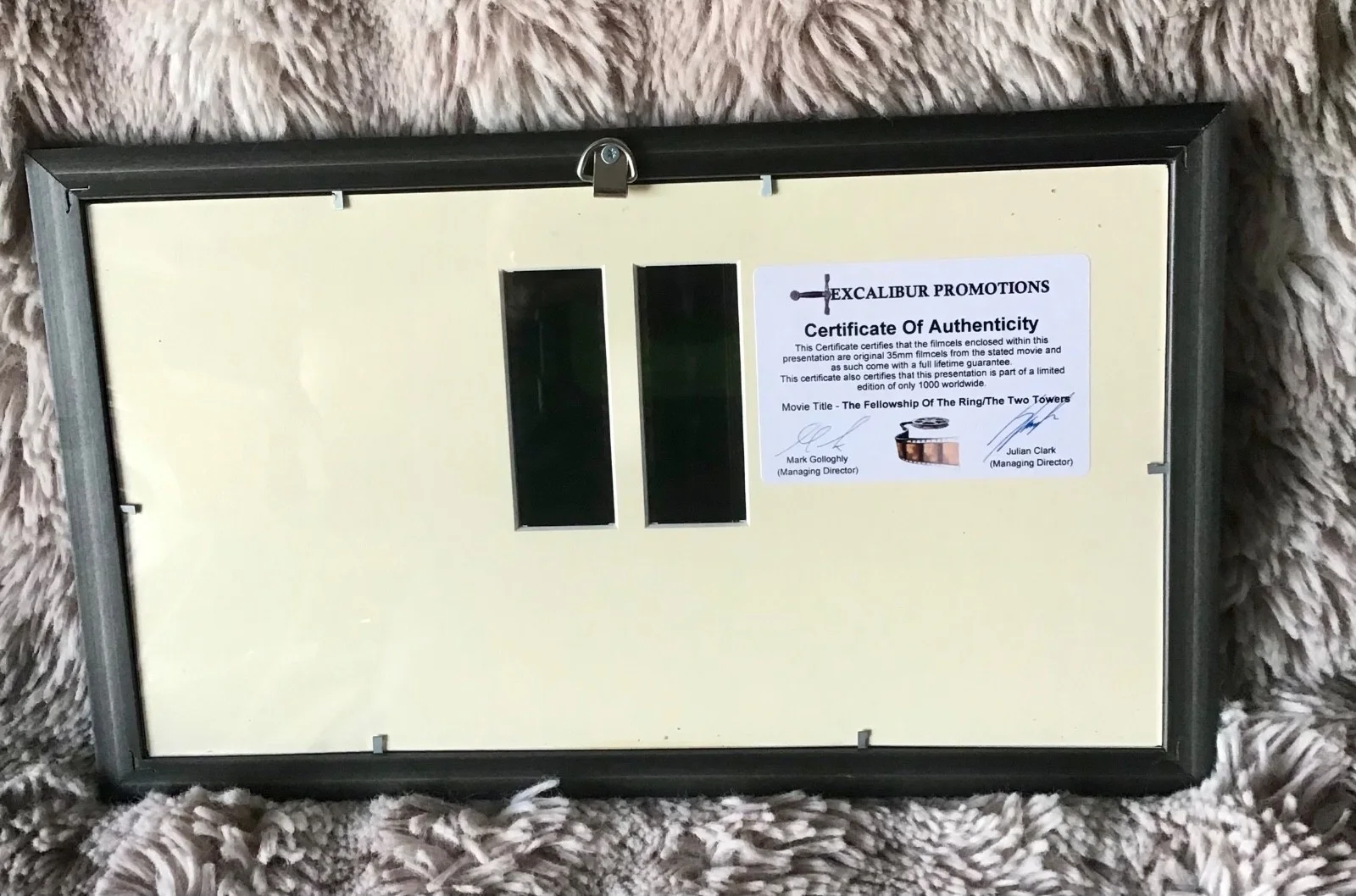Lord of the Rings 35mm Filmcel 57 0f 1000 Limited Edition Framed, изображение 2