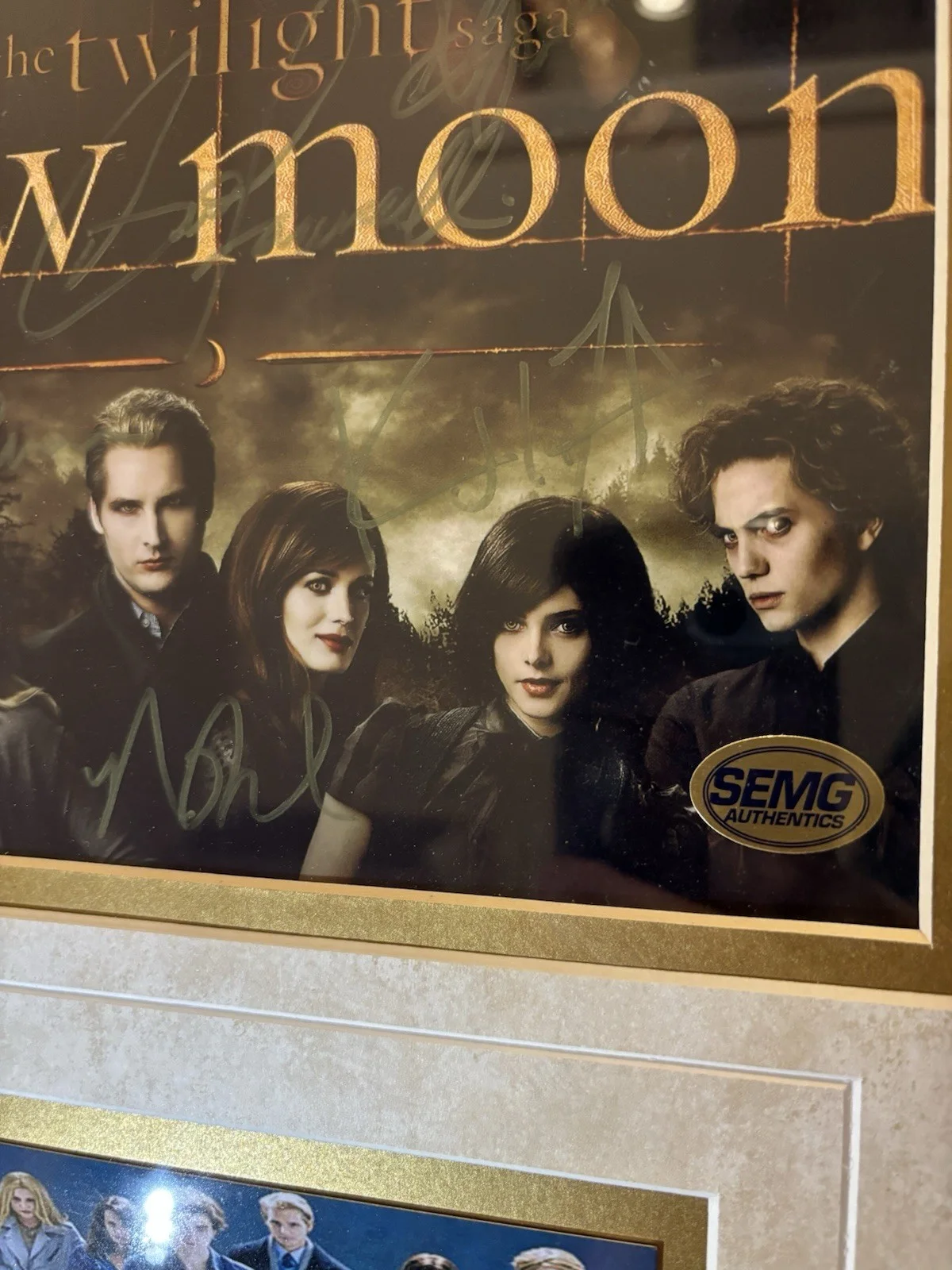 Kristen Stewart, Robert Pattinson, Taylor Lautner, Peter Facinell — Twilight Saga: New Moon Original Autographed Poster SEMG Stewart Pattinson, изображение 5