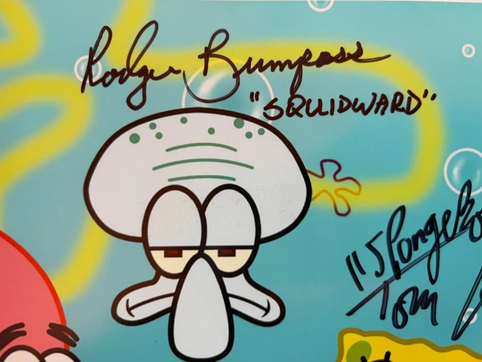 RODGER BUMPASS, BILL FAGERBAKKE, TOM KENNY — SPONGEBOB CAST SIGNED AUTO 11X14 PHOTO SKETCH BUMPASS FAGERBAKKE TOM KENNY PSA, image 3