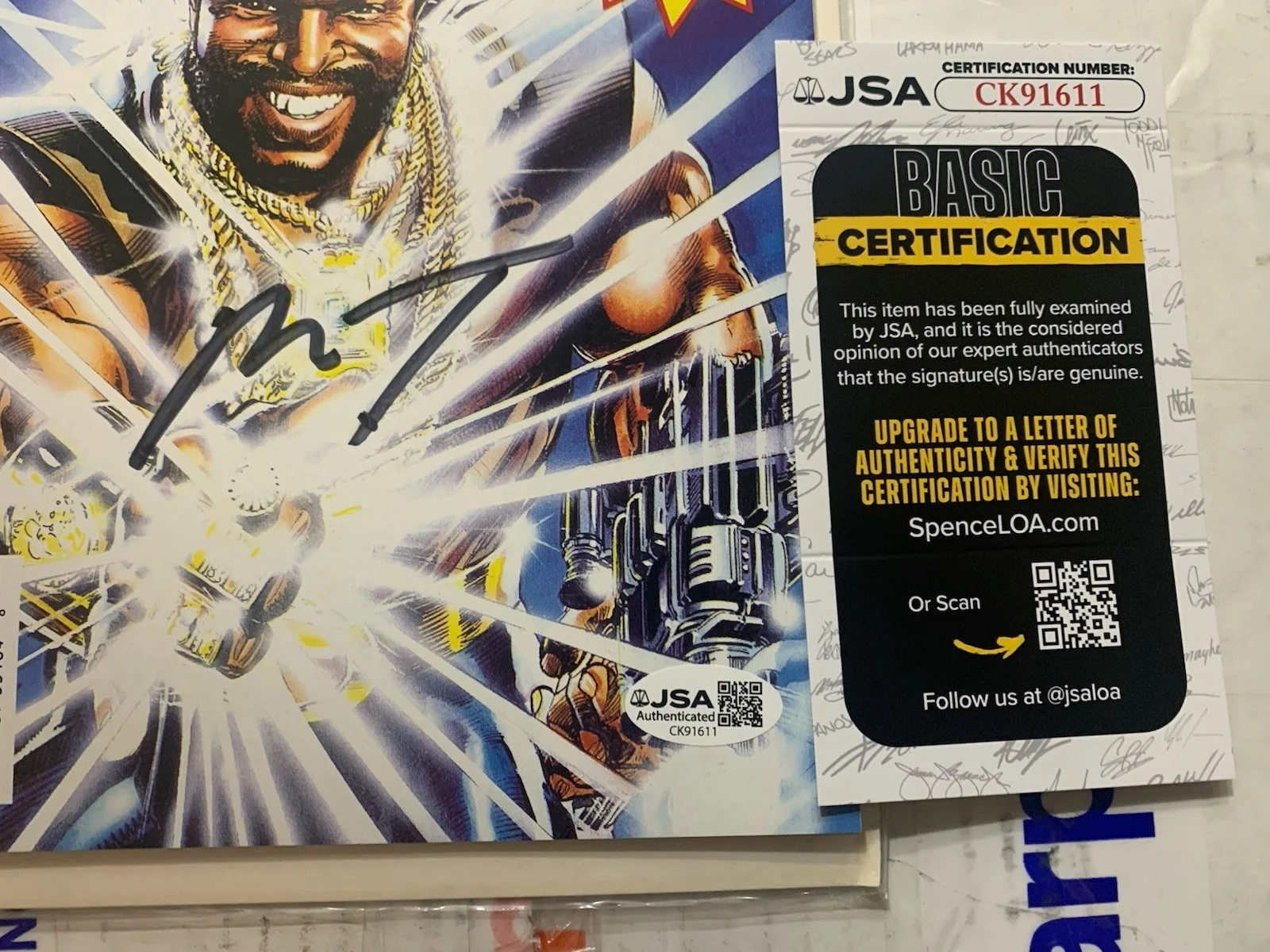 Mr. T and the T-Force #1st Issue Collector's June (1993) Signed Autographed Jsa, изображение 2
