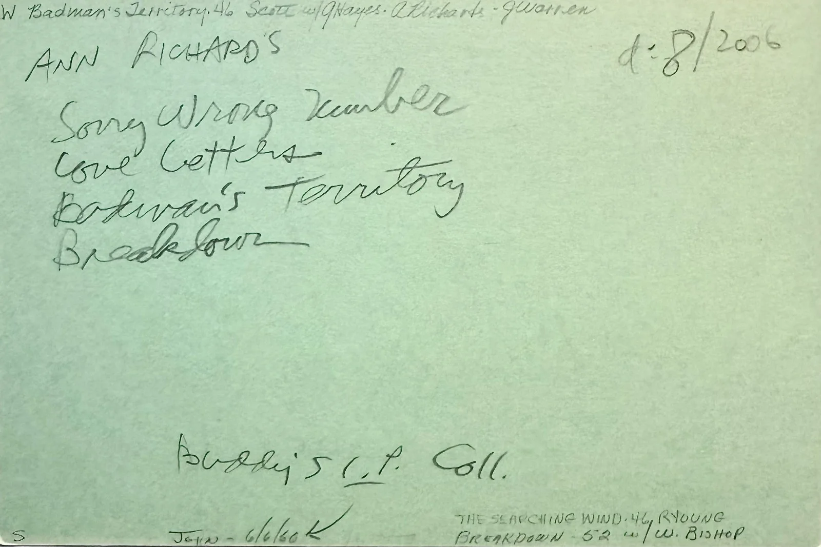 Ann Richards — ANN RICHARDS Autographed Signed 4x6 INDEX CARD An American Romance LOVE LETTERS, image 2