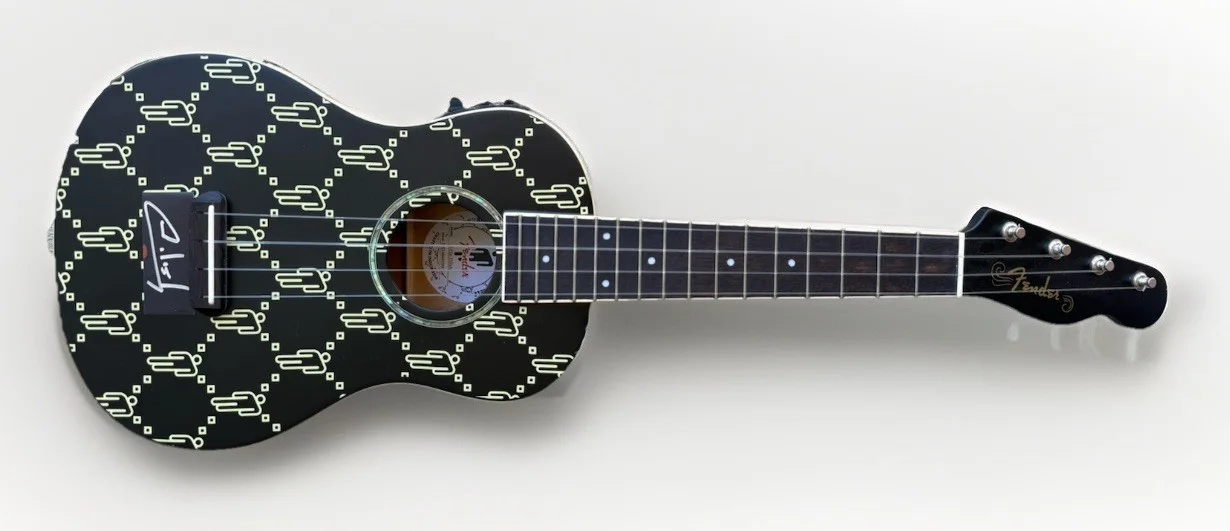 Billie Eilish — BILLIE EILISH SIGNED AUTOGRAPHED SIGNATURE FENDER UKULELE GUITAR BAD GUY PSA/DNA