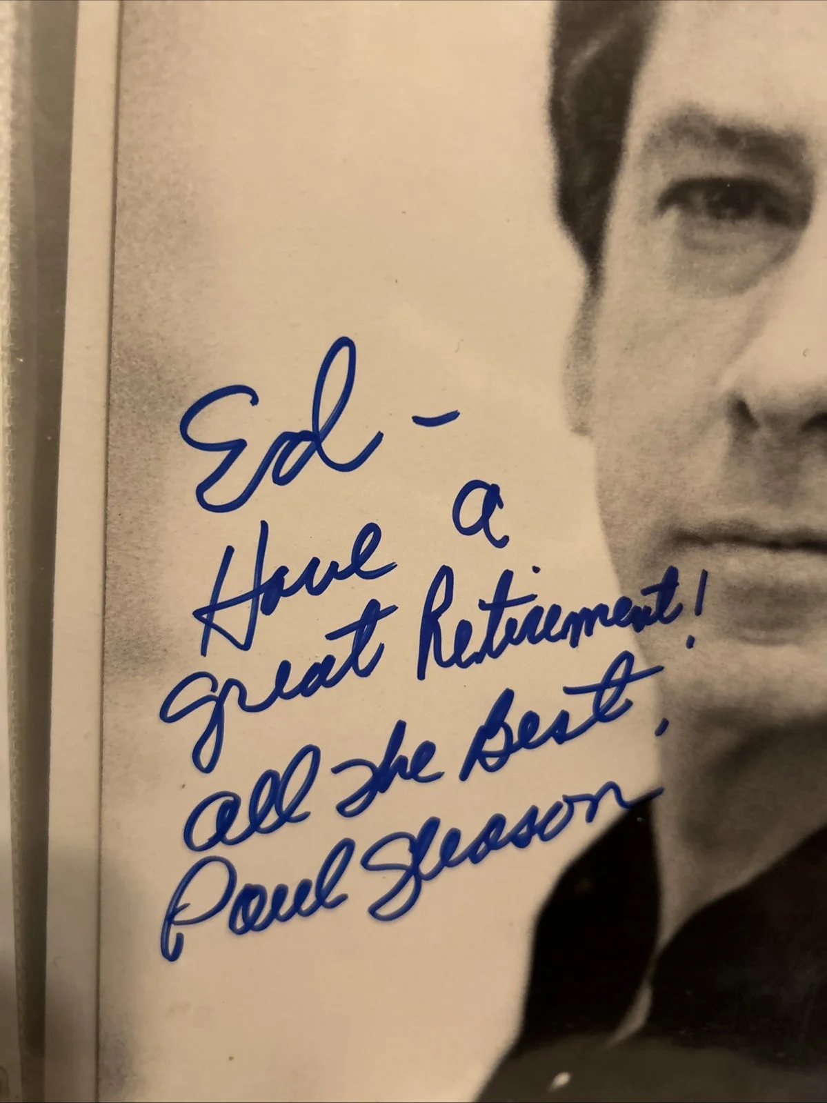 Paul Gleason — Paul Gleason Autographed Photo 8 X 10 Black-And-White, image 4