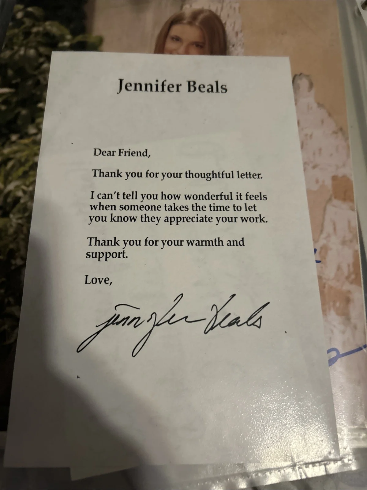 Jennifer Beals — Jennifer Beals Autographed 5 X 7 Black-And-White Photo With Letter Of Authentici, изображение 5