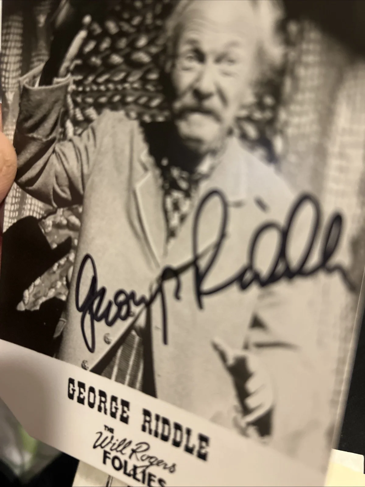 George Riddle — George Riddle 4 X 6 Autographed Black And White Photo Will Rogers Follies, image 5