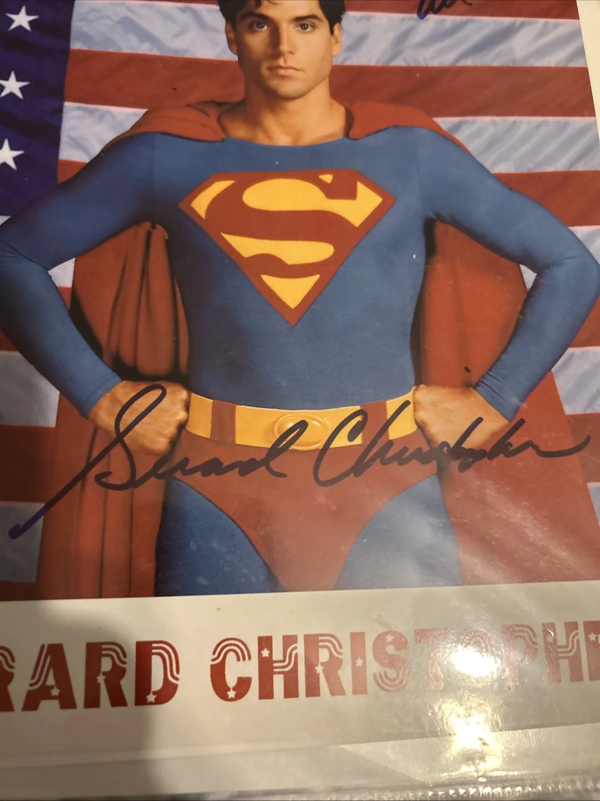 Gerard Christopher — Gerard Christopher Autograph Photo Superman 8 X 10 Color, image 5