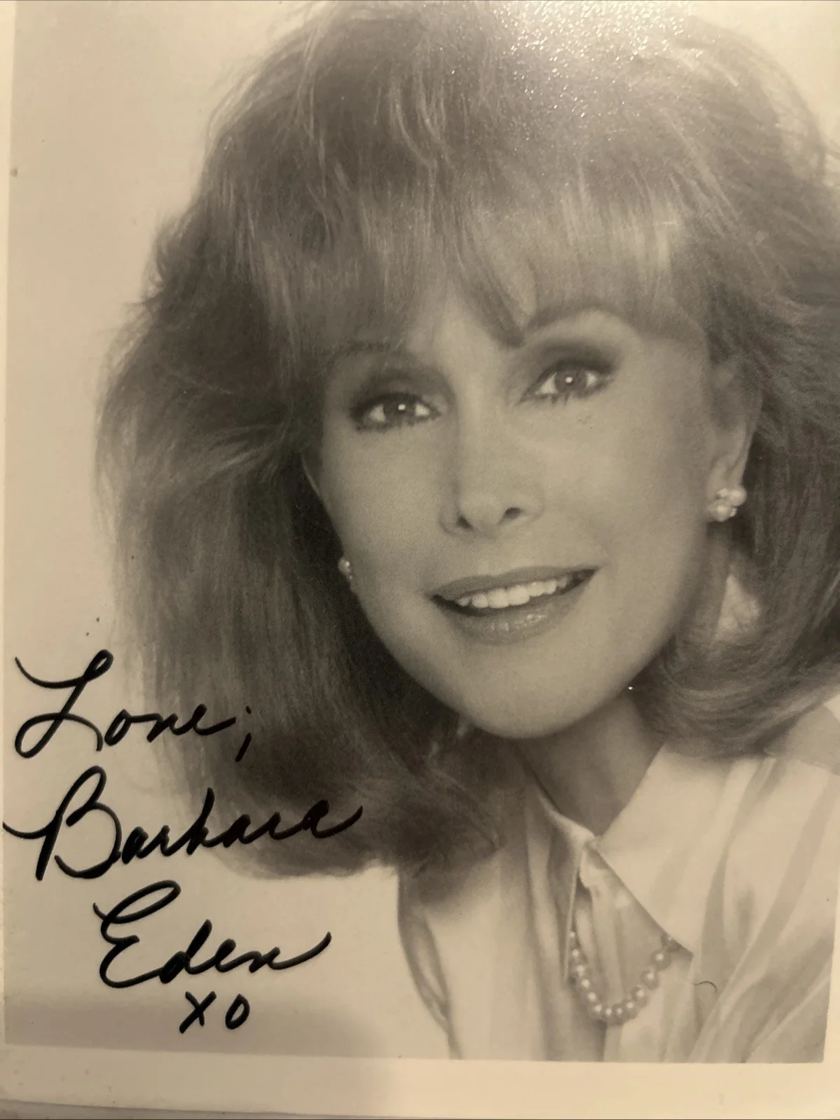 Barbera Eden — Barbara Eden Autographed 5 X 7 Black-And-White Photo I Dream Of Jeannie, изображение 2