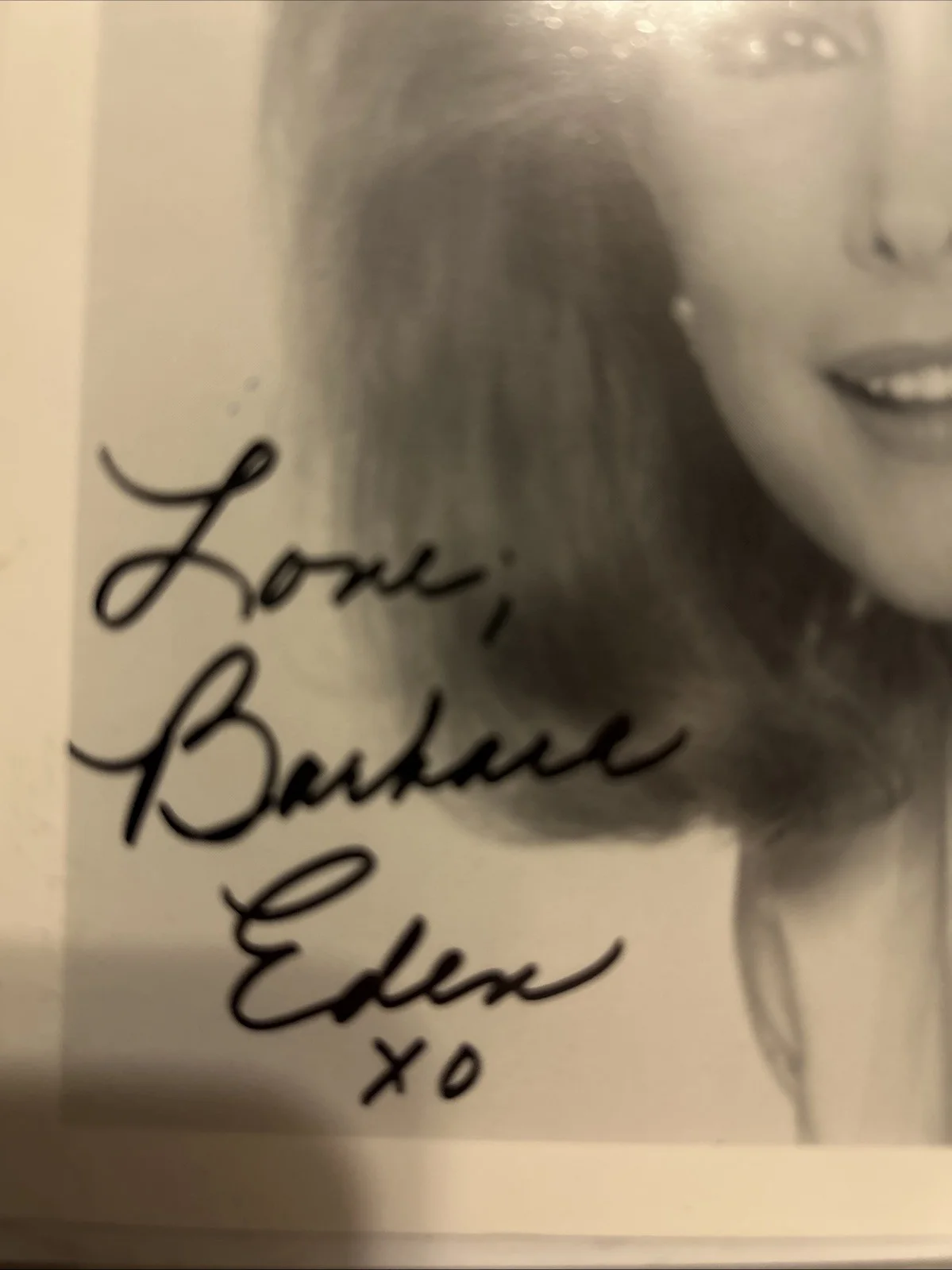 Barbera Eden — Barbara Eden Autographed 5 X 7 Black-And-White Photo I Dream Of Jeannie, изображение 3